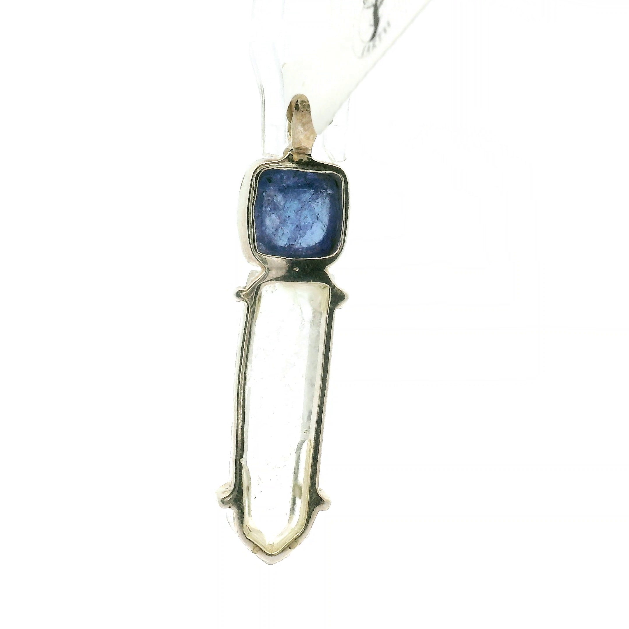 Tanzanite and Quartz Pendant .925 Silver for Elevating your Consciousness