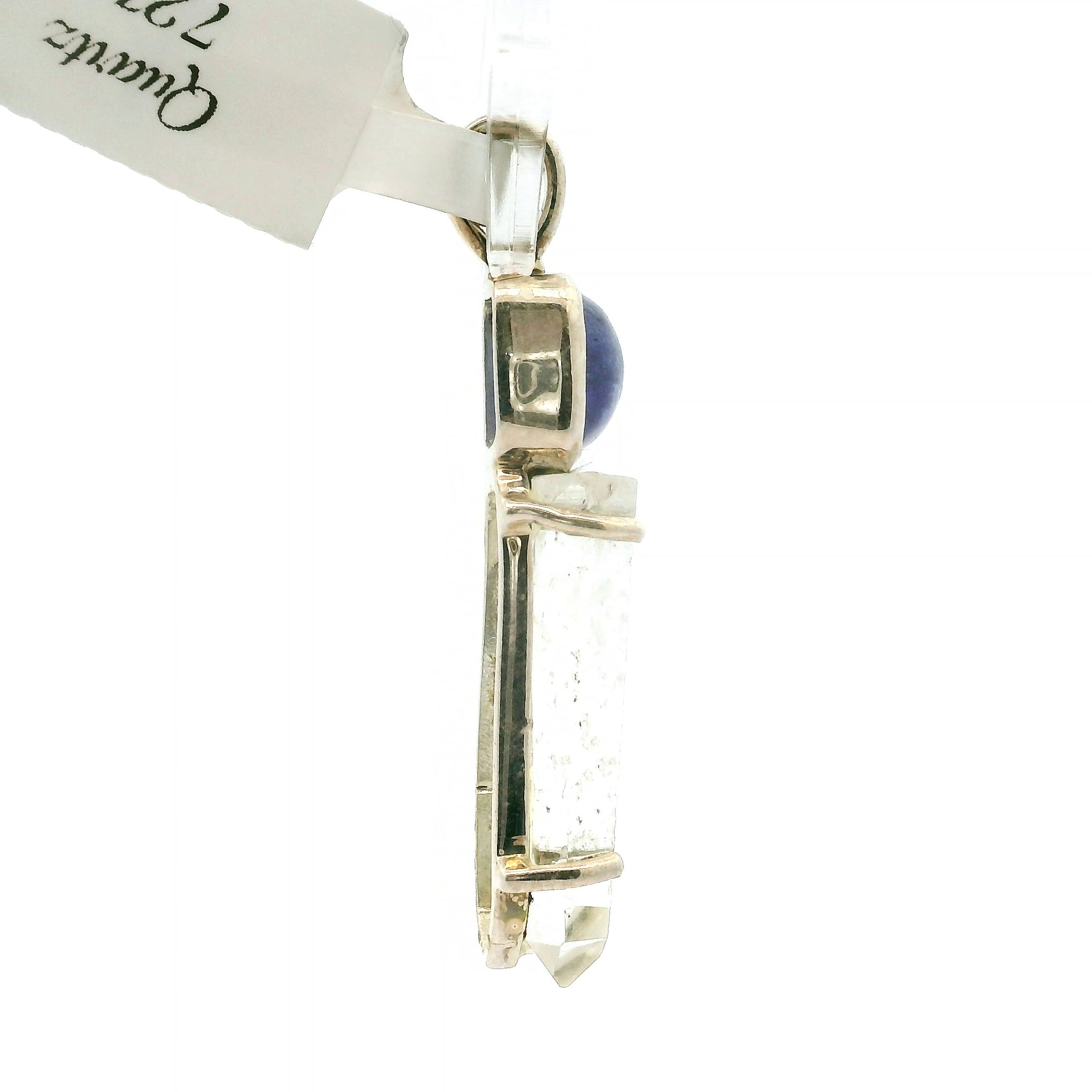 Tanzanite and Quartz Pendant .925 Silver for Elevating your Consciousness