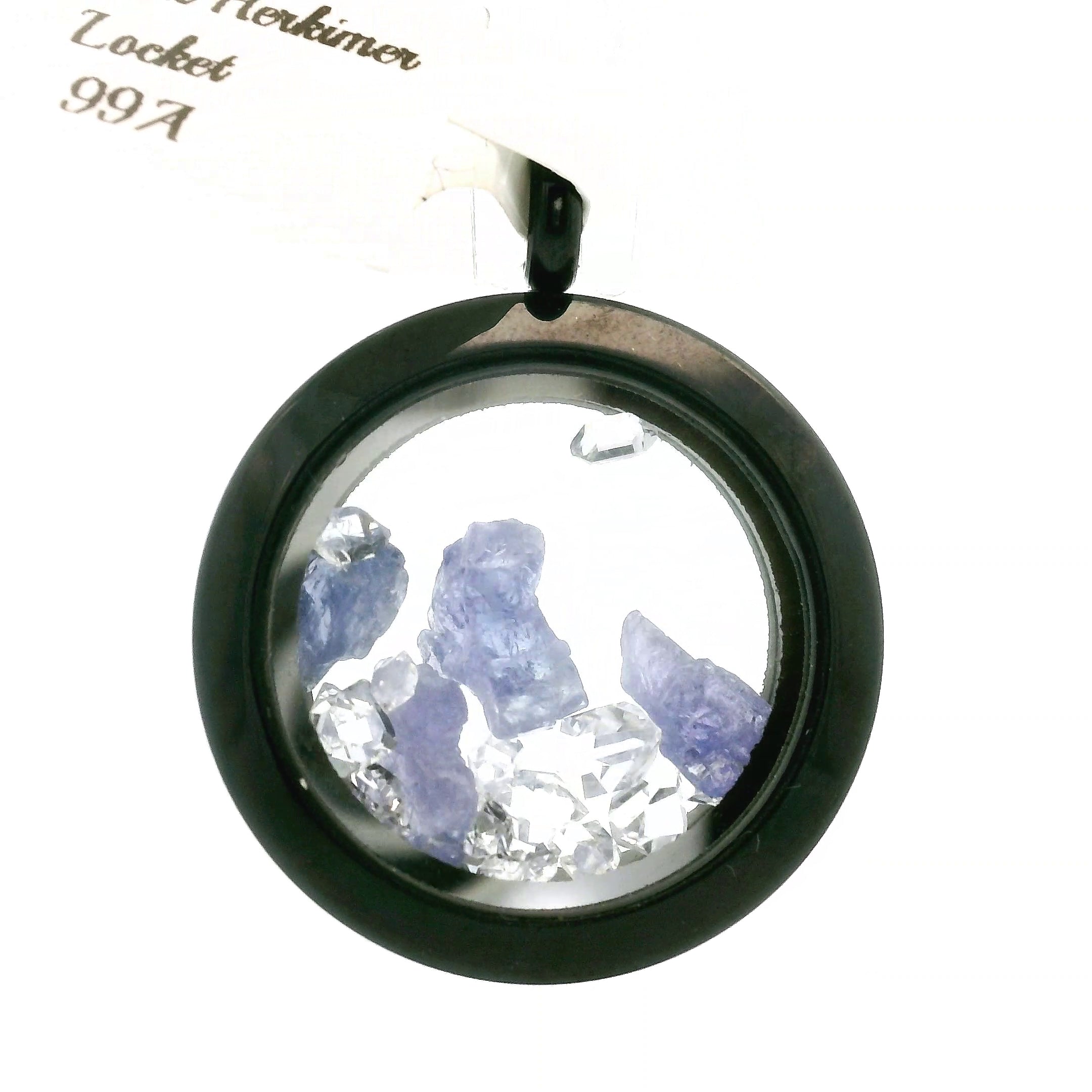 Tanzanite & Herkimer Locket Pendant for Spiritual Evolution