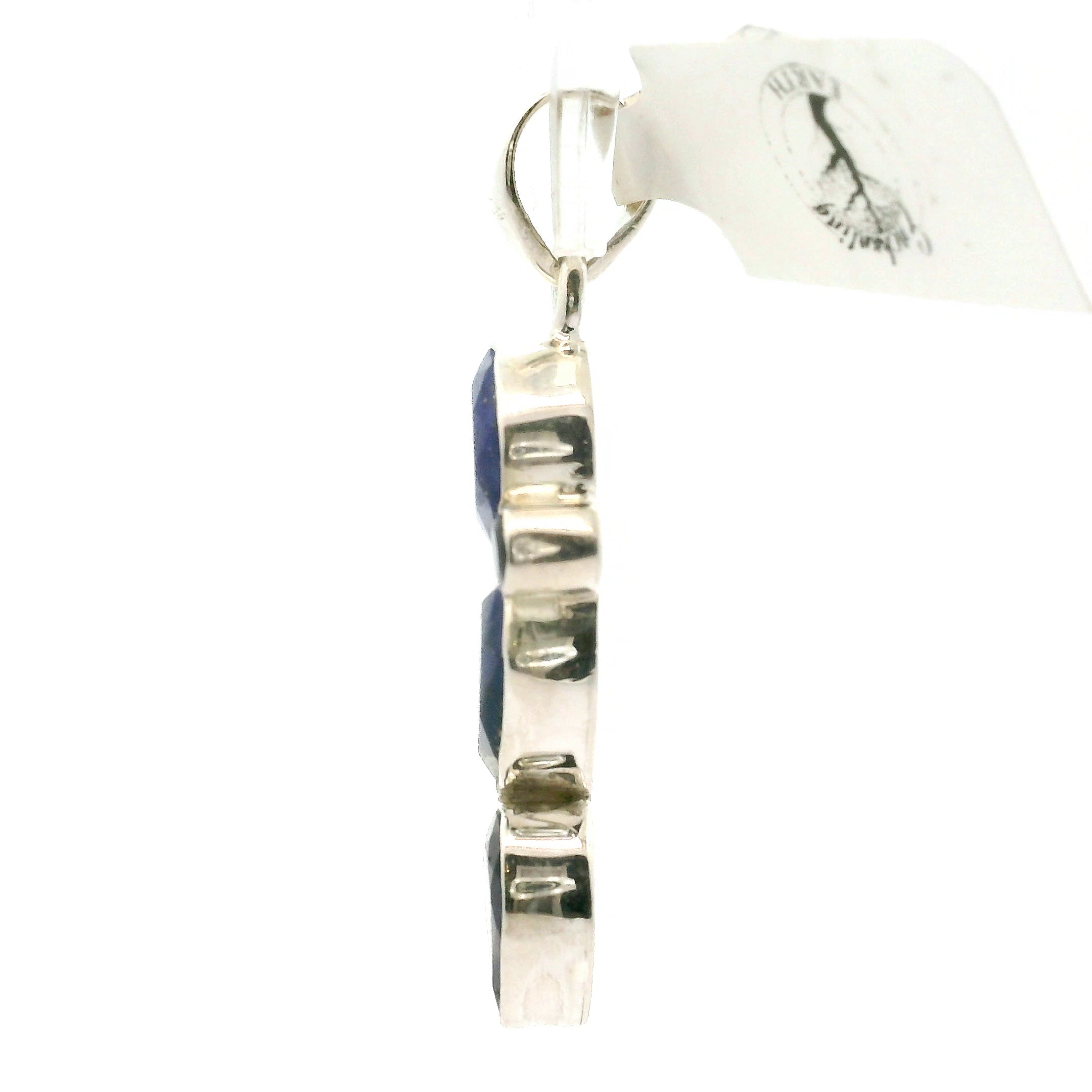 Lapis Lazuli Multi-Stone Pendant .925 Silver for Power & Confidence