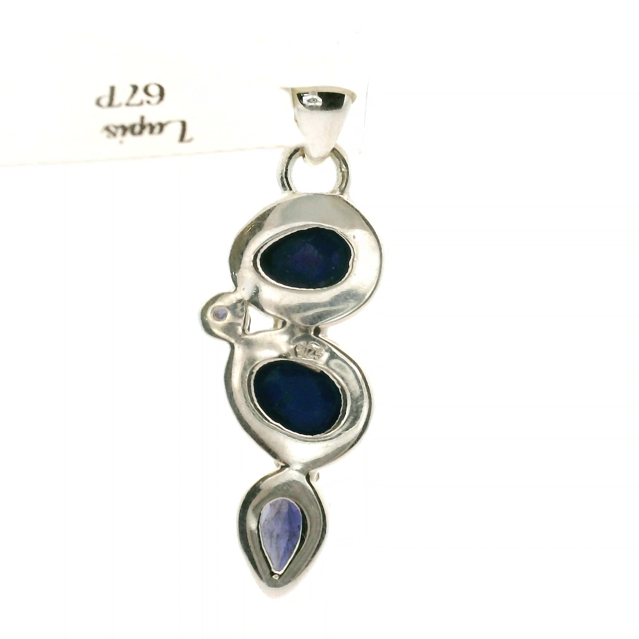 Lapis Lazuli Multi-Stone Pendant .925 Silver for Power & Confidence