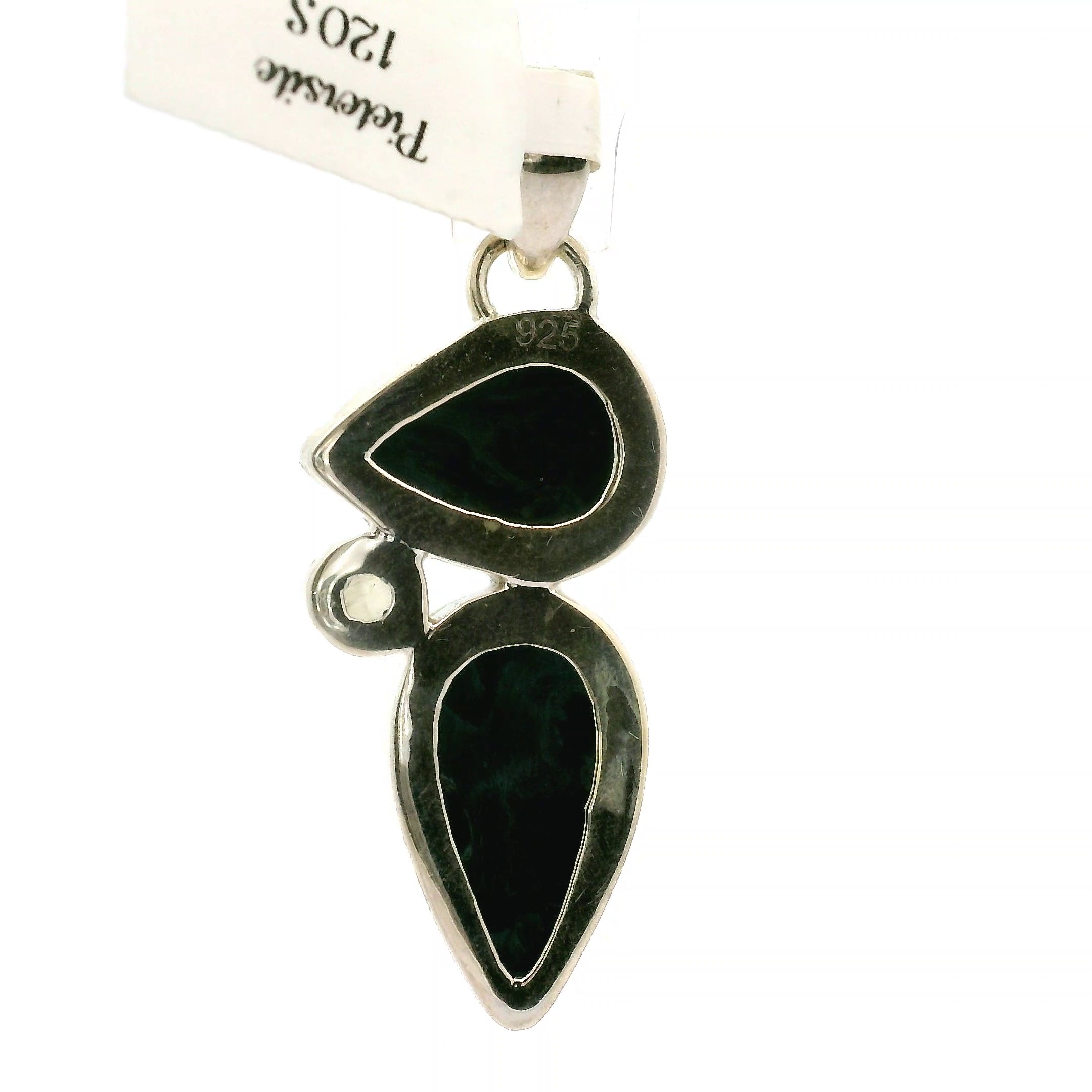 Pietersite with Moonstone Pendant .925 Silver for Intuition, Transformation and Willpower