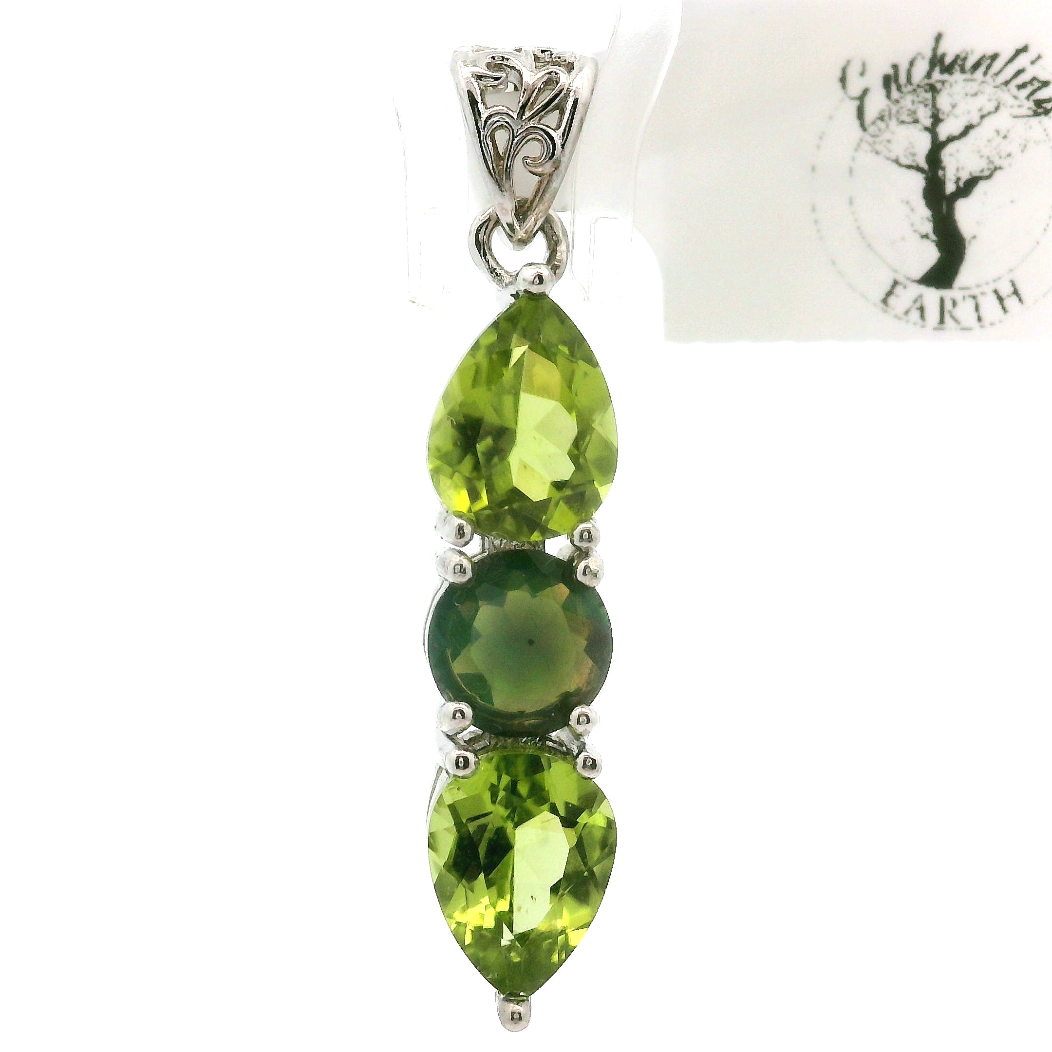 Wand Pendant .925 Silver for Intuition, Luck, Protection and Purification