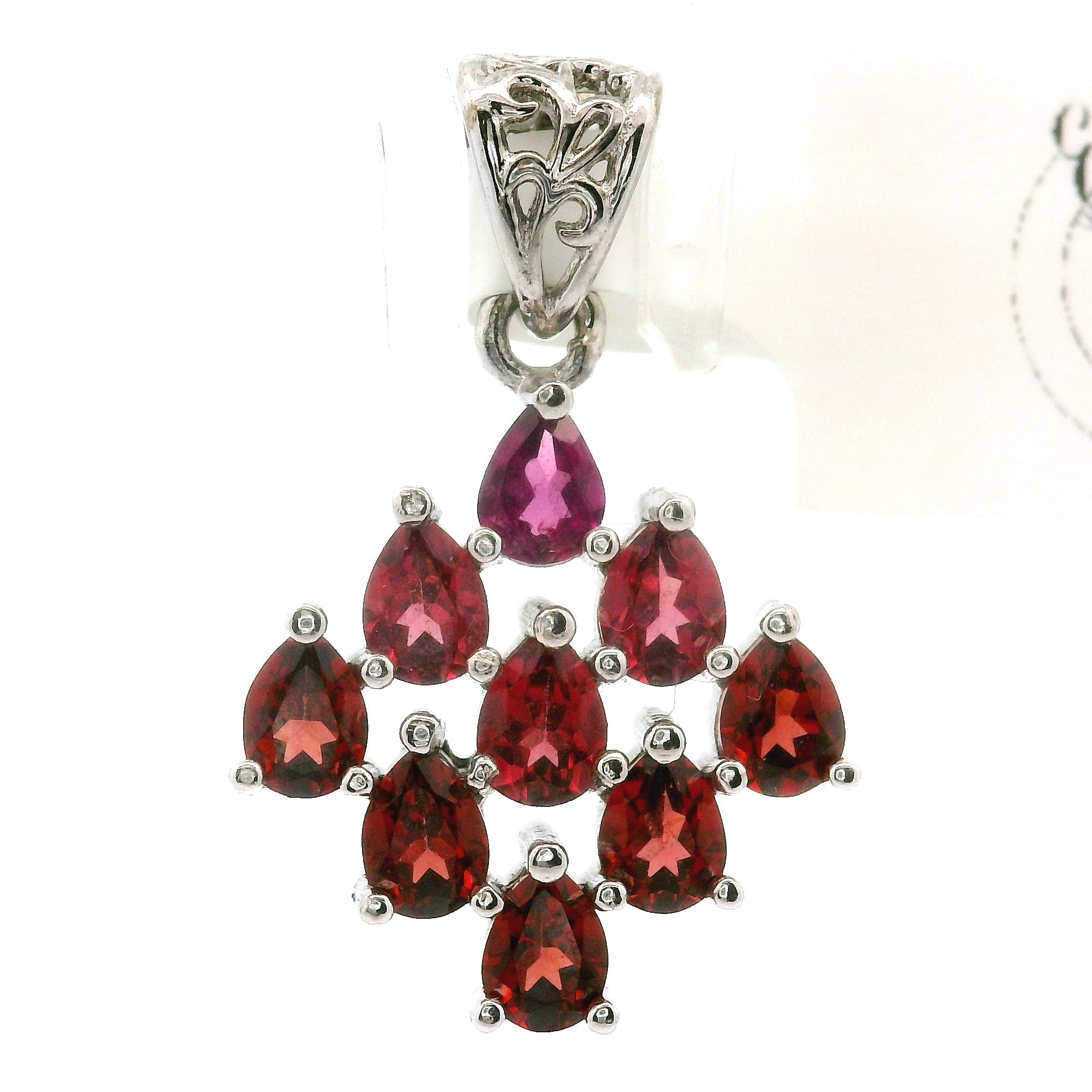 9 Stone Crystal Chandelier Pendant .925 Silver for Healing, Intention Setting and Manifesting your Desires