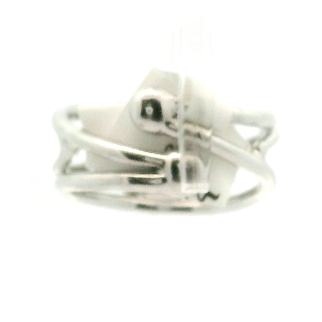 Kyanite Cuff Ring .925 Silver for Energetic Clearing and Purification