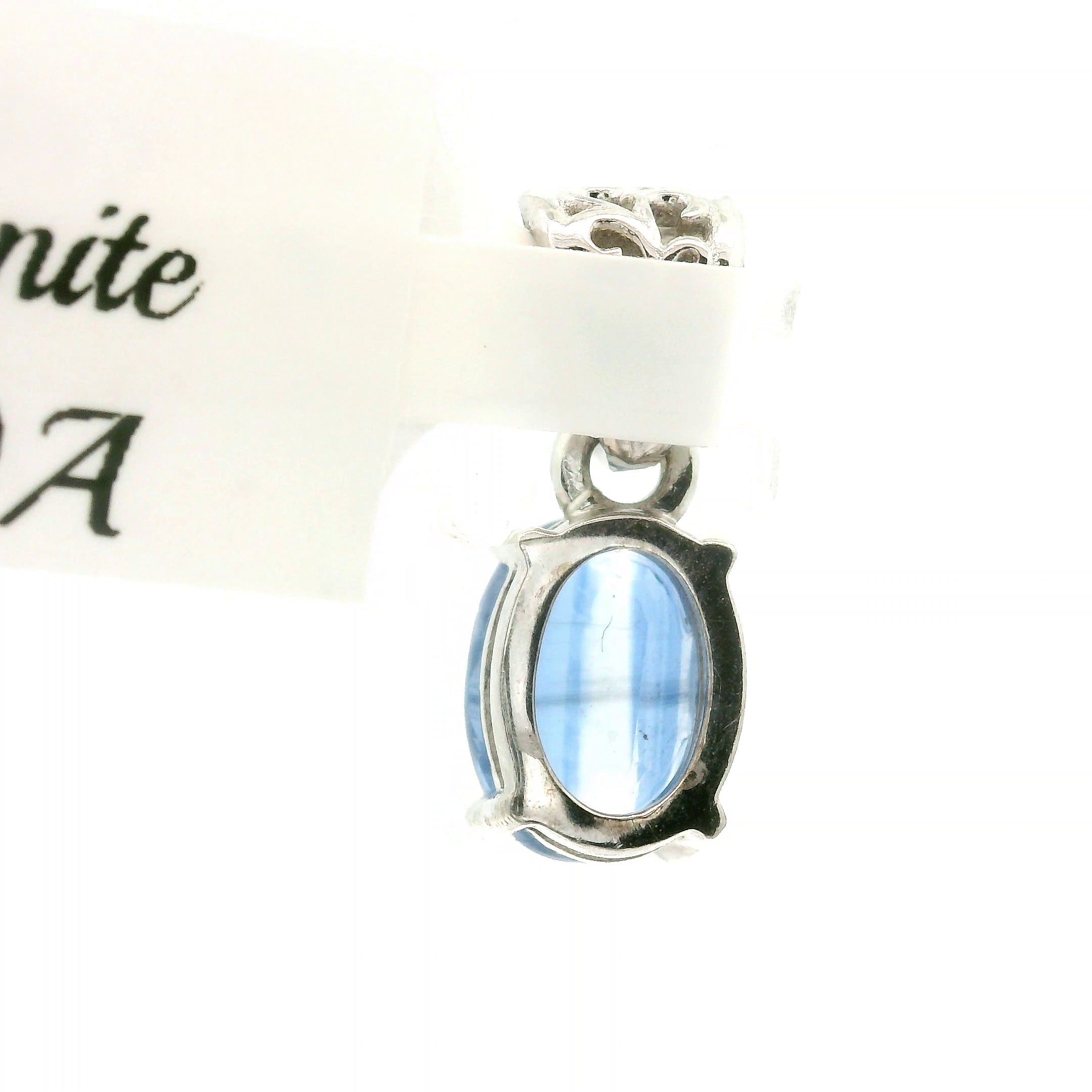 Blue Kyanite Faceted Pendant .925 Silver for Healing Work, High Intuition and Releasing Addiction