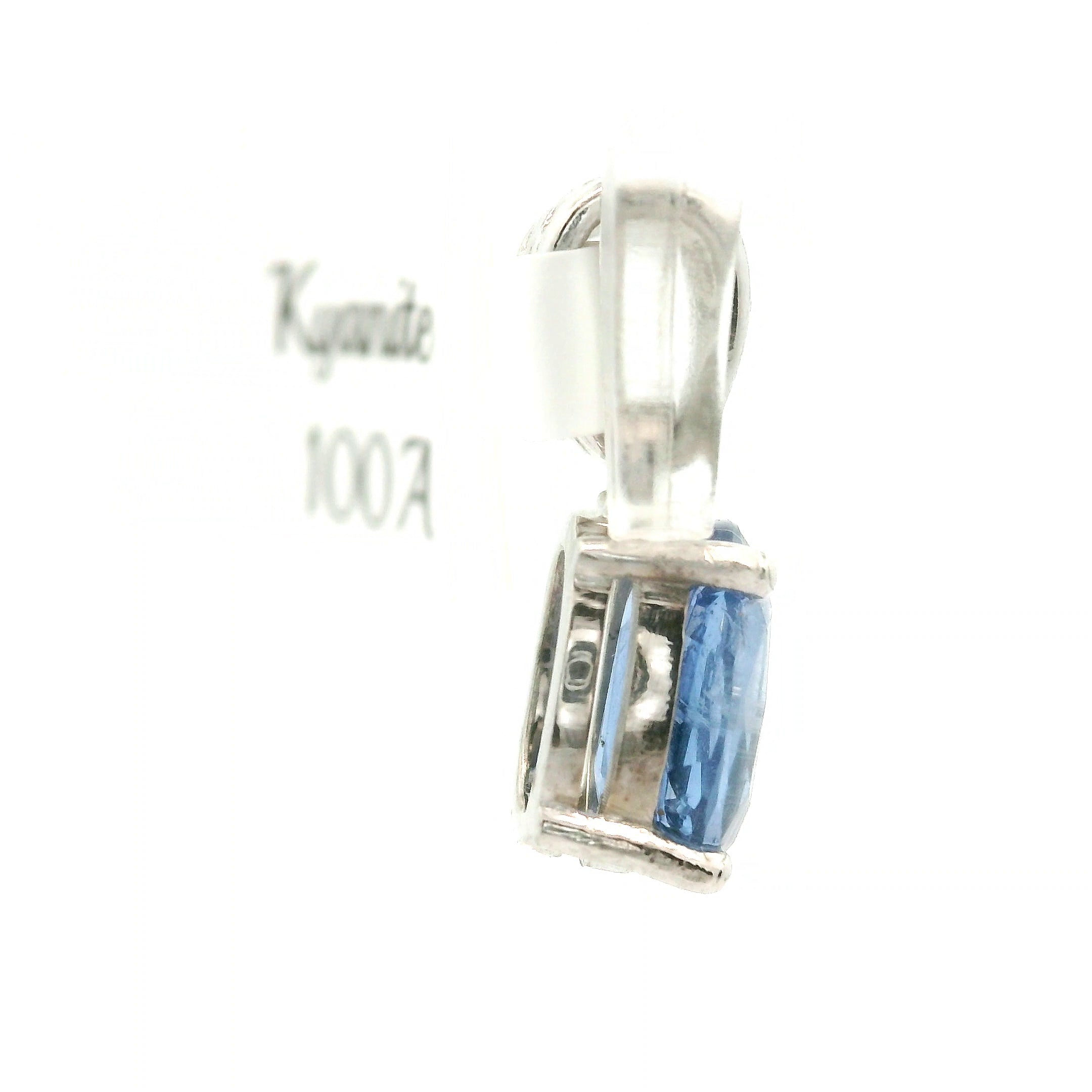Blue Kyanite Faceted Pendant .925 Silver for Healing Work, High Intuition and Releasing Addiction