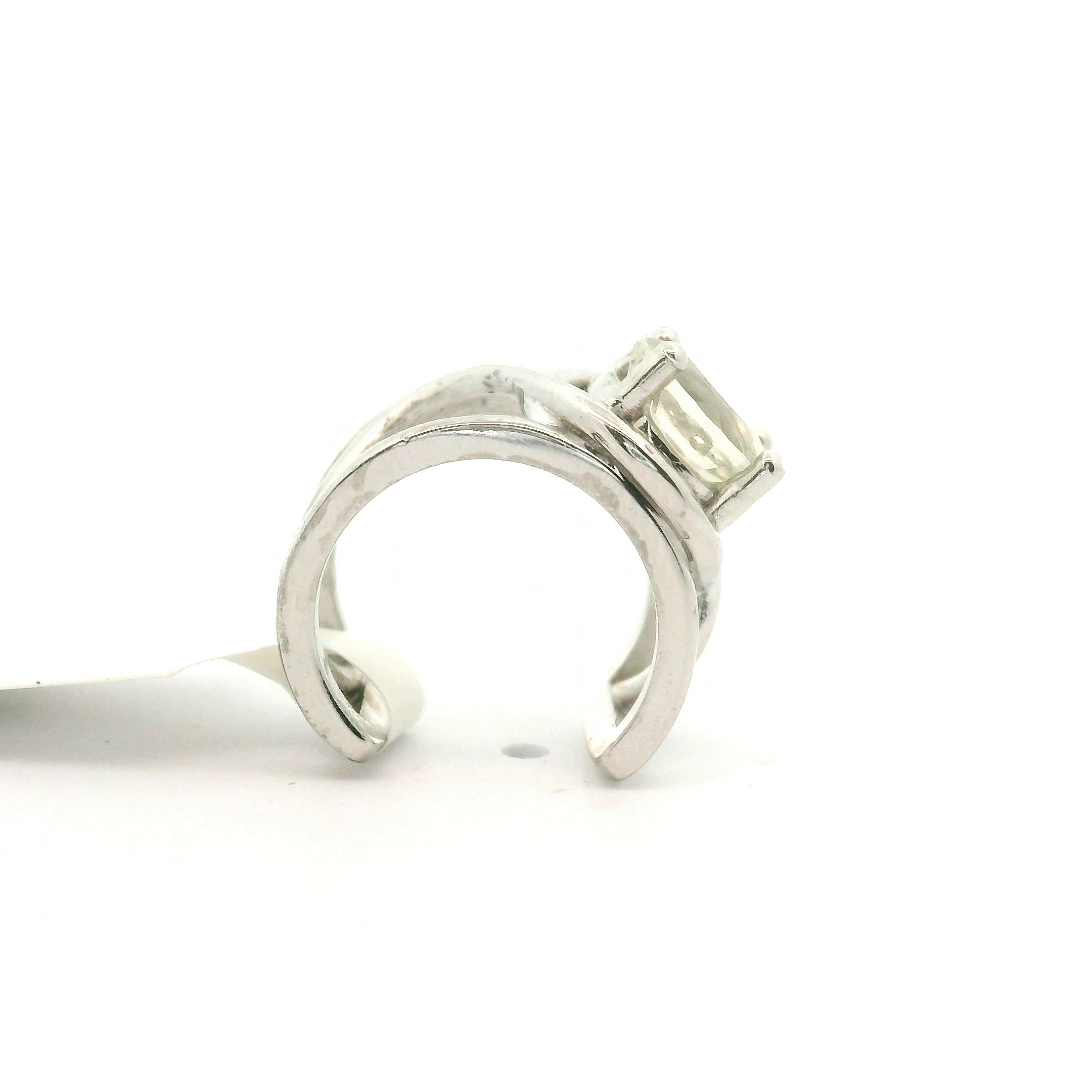 Libyan Desert Glass Enchanting Gemstone Ear Cuff .925 Silver for Enlightenment, Inner Peace & Spiritual Transformation