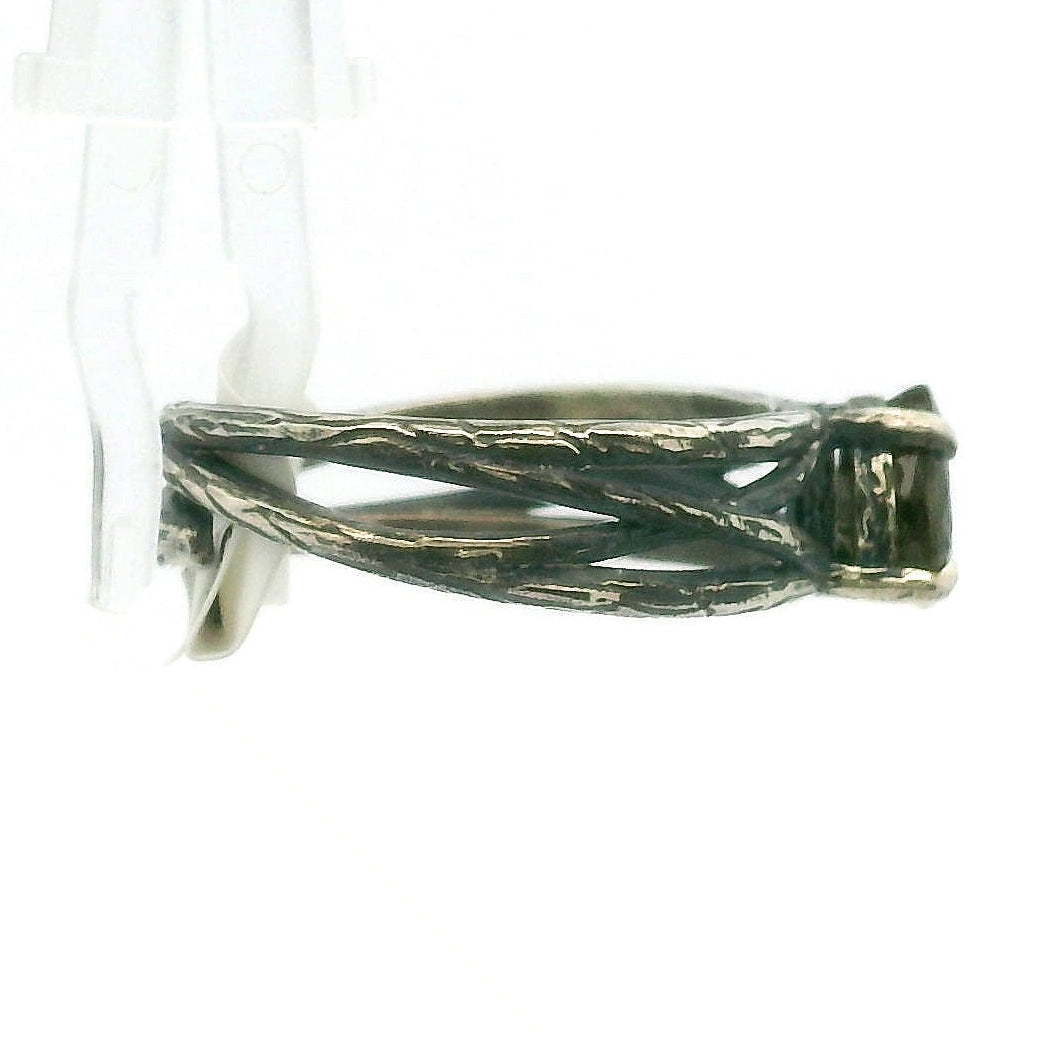 Bad Witch Andalusite Cuff Ring 925 Silver for Divine Connection, Harmony & Spiritual Awareness
