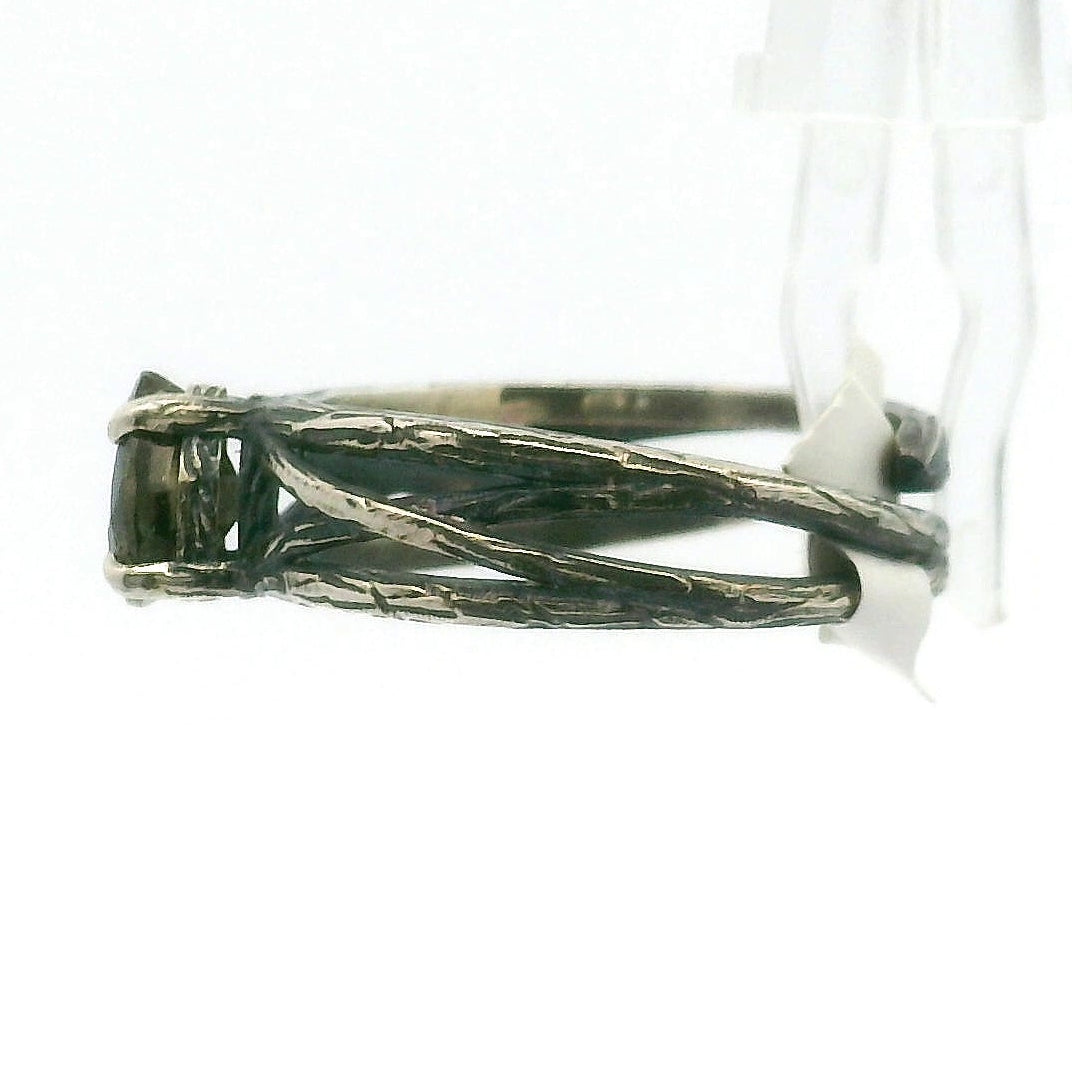 Bad Witch Andalusite Cuff Ring 925 Silver for Divine Connection, Harmony & Spiritual Awareness
