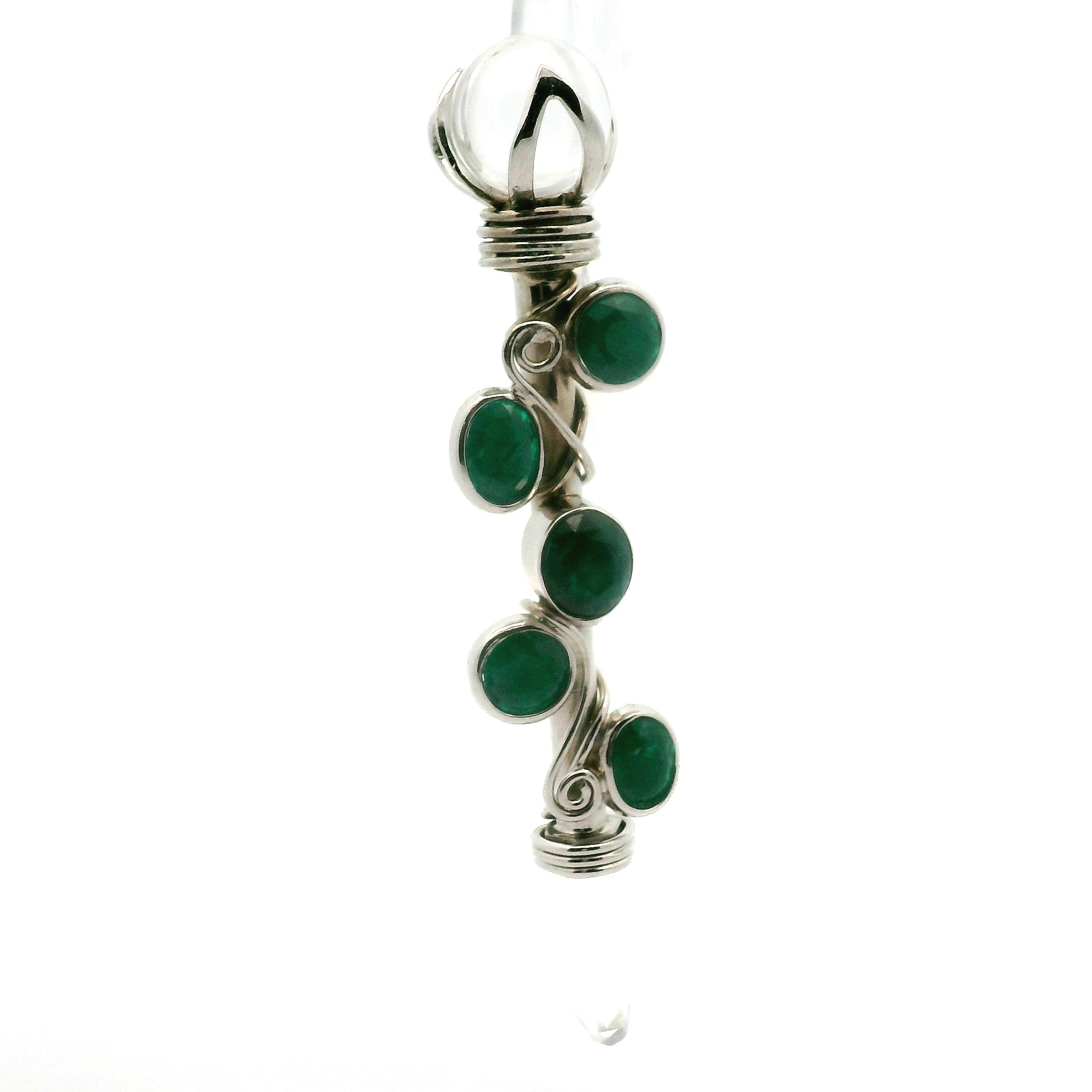 Dioptase Wandlet .925 Silver for New Beginnings, Protection and Manifestation