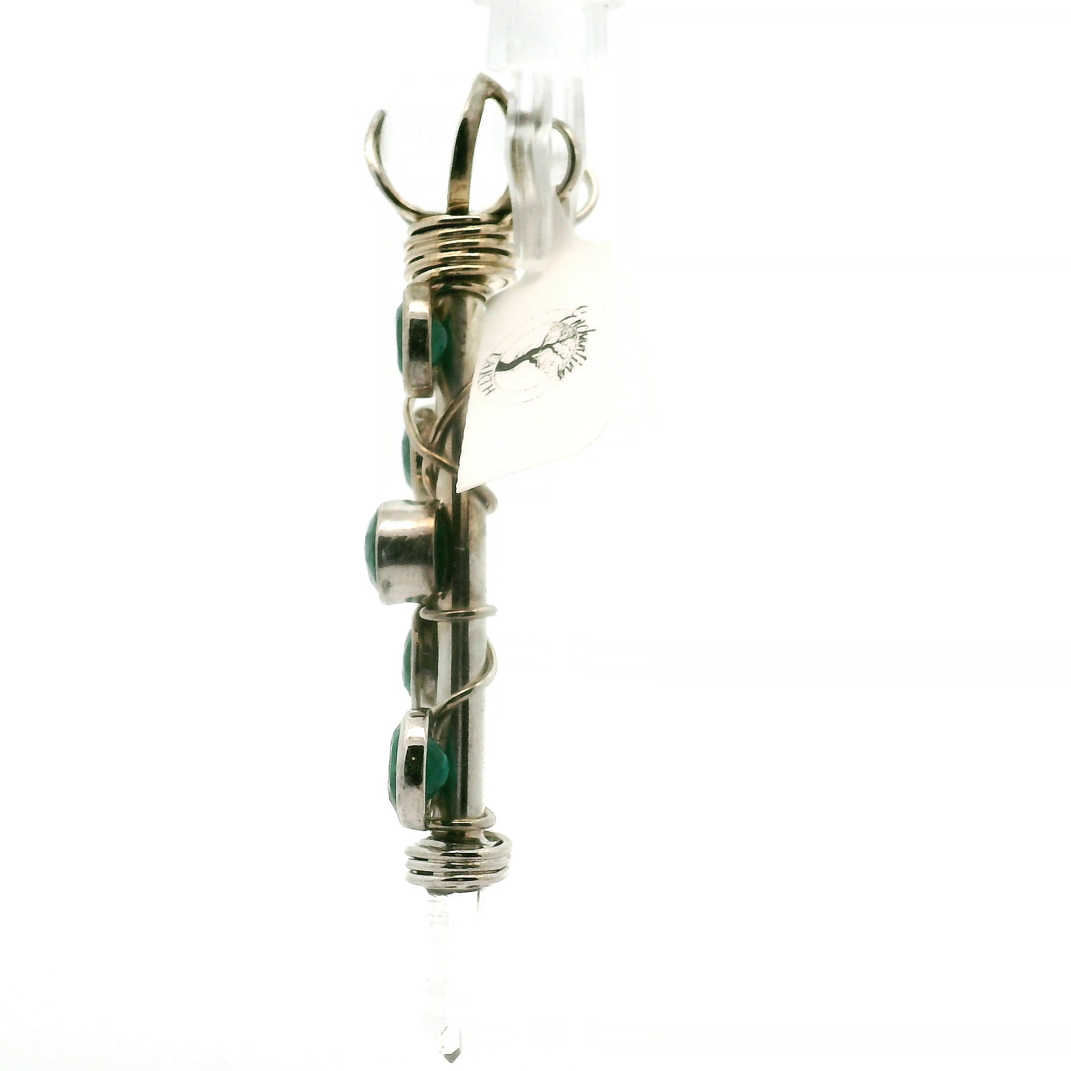 Dioptase Wandlet .925 Silver for New Beginnings, Protection and Manifestation