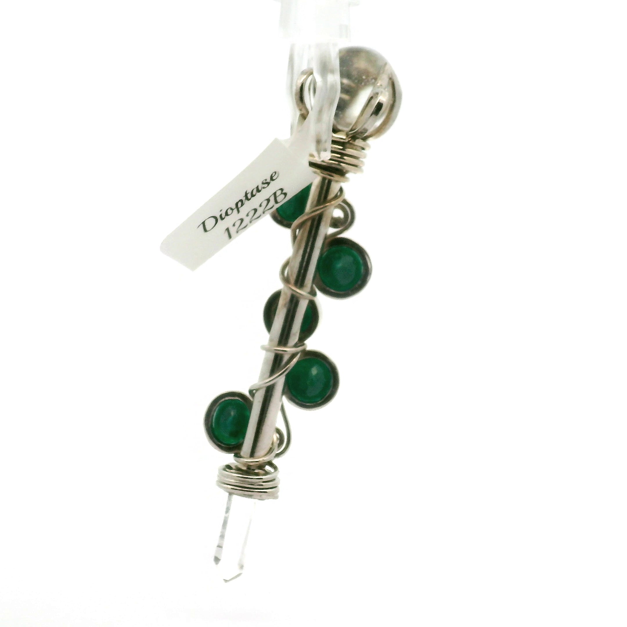 Dioptase Wandlet .925 Silver for New Beginnings, Protection and Manifestation