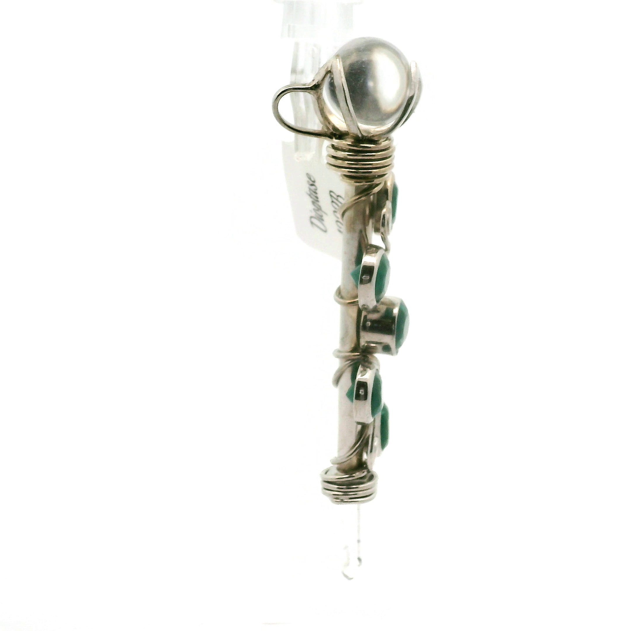 Dioptase Wandlet .925 Silver for New Beginnings, Protection and Manifestation