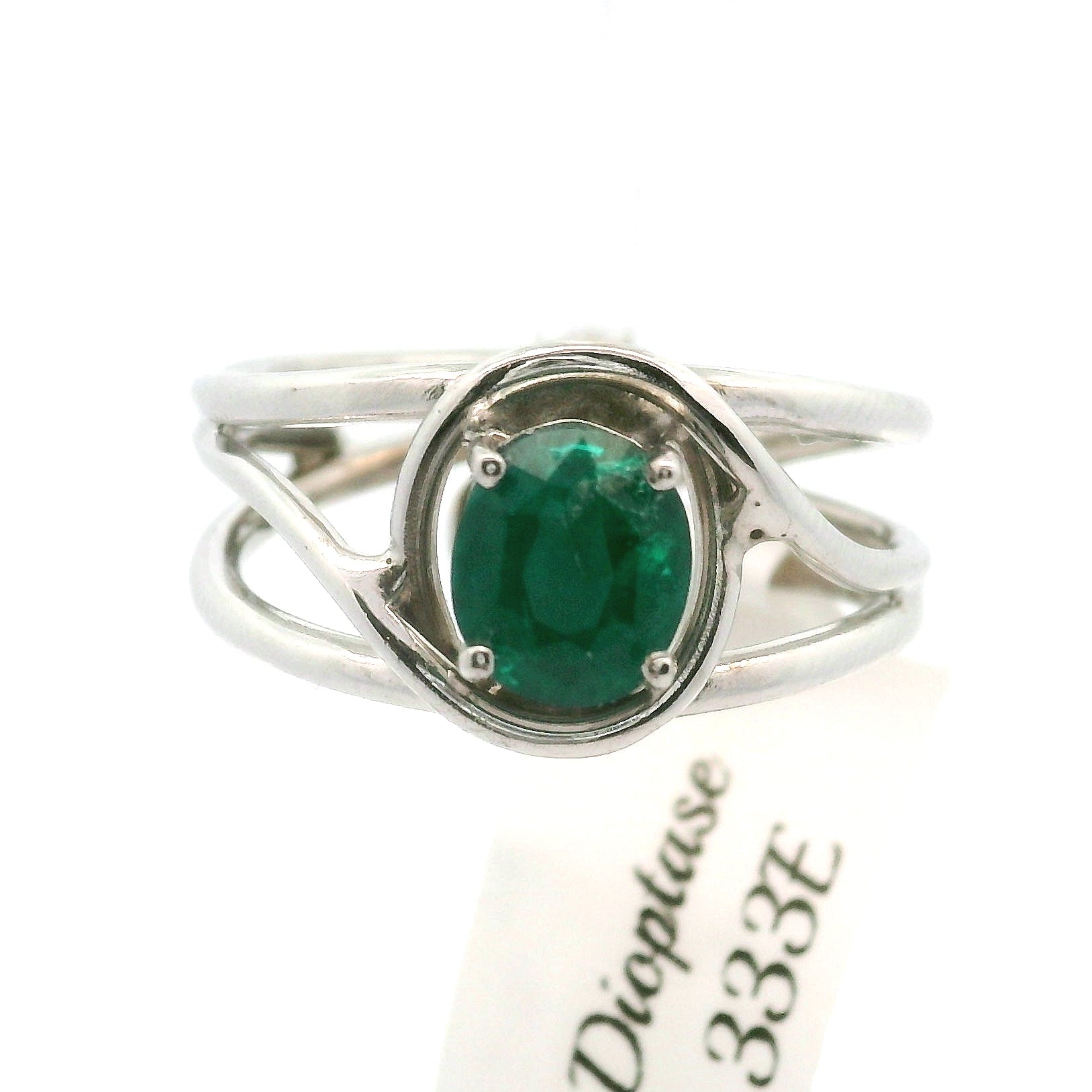 Dioptase Midi Cuff Ring, Adjustable .925 Silver Emotional Balance, Healthy Relationships and Love