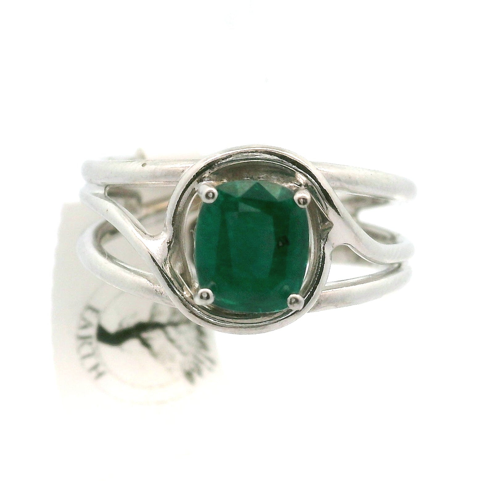 Dioptase Midi Cuff Ring, Adjustable .925 Silver Emotional Balance, Healthy Relationships and Love