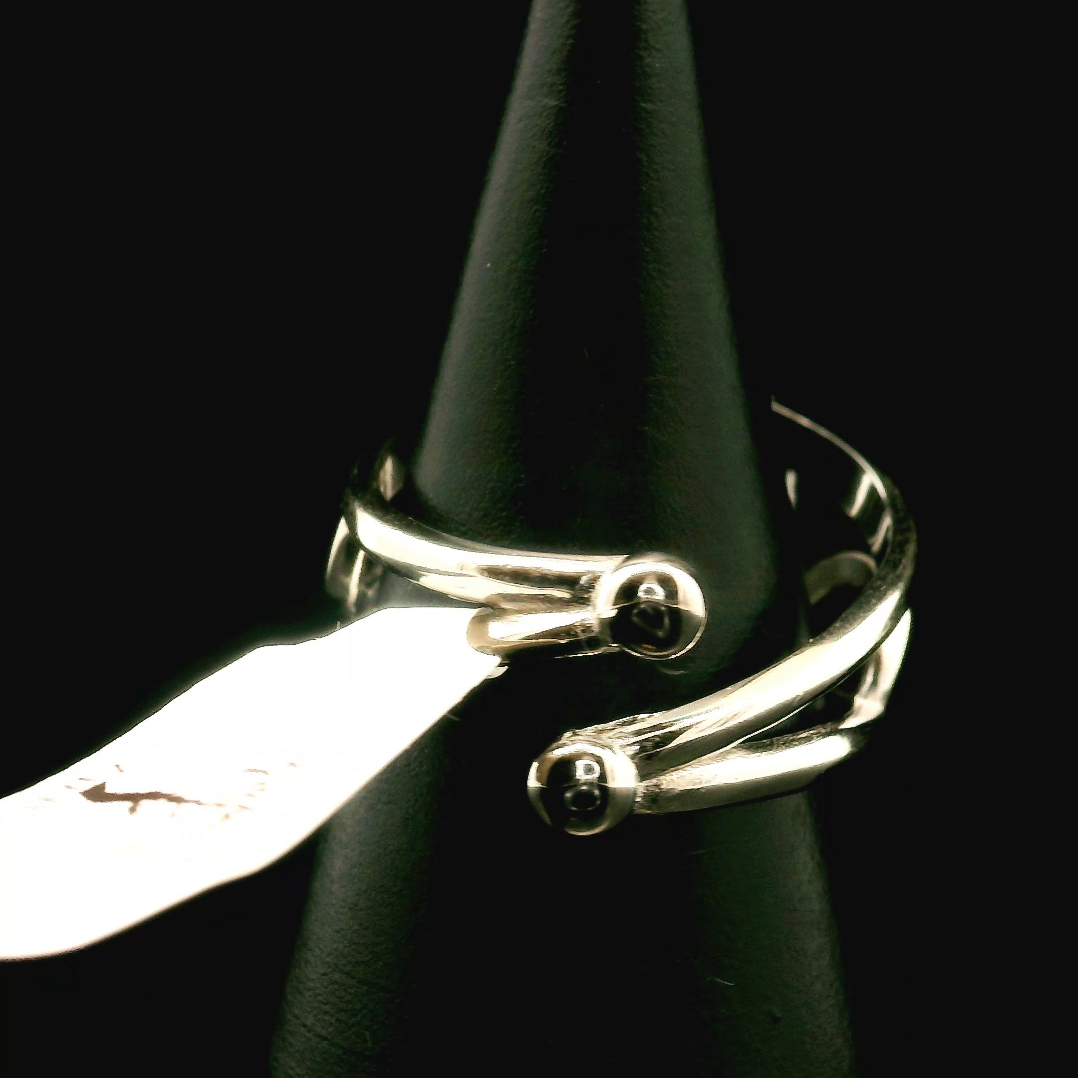 Ukrainian Blue Topaz Cuff Ring .925 Silver for Higher Levels of Awareness, Peaceful Communication and Clarity