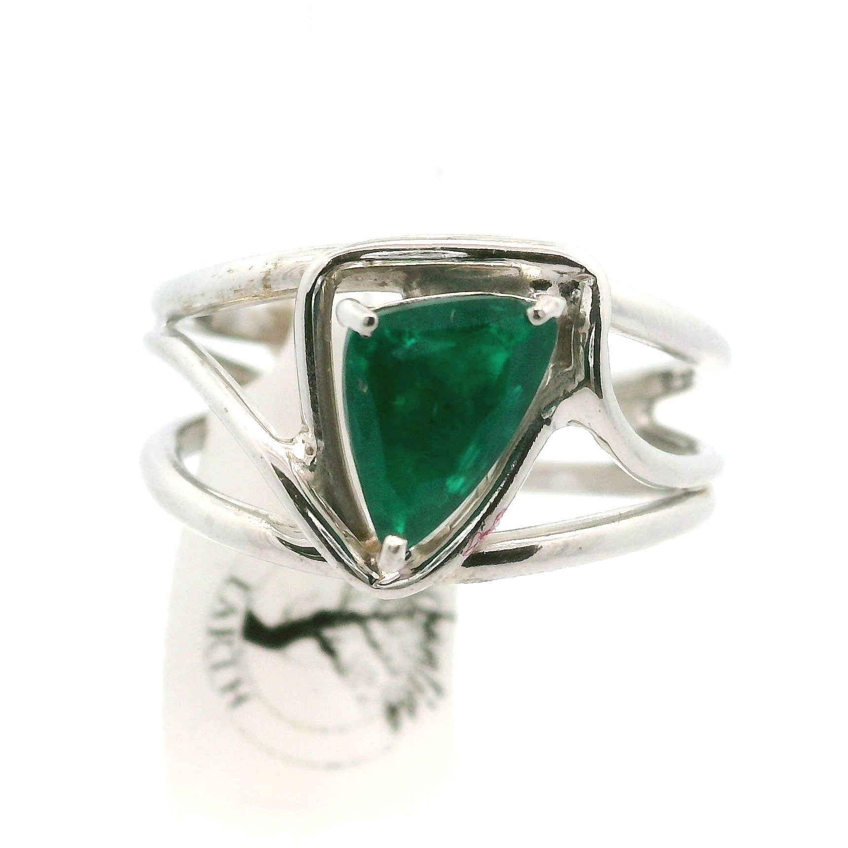 Dioptase Midi Cuff Ring, Adjustable .925 Silver Emotional Balance, Healthy Relationships and Love