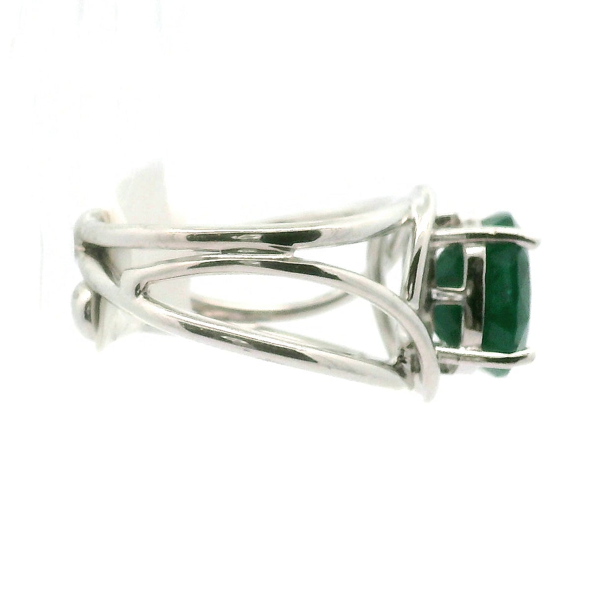 Dioptase Cuff Ring, Adjustable .925 Silver Emotional Balance, Healthy Relationships and Love