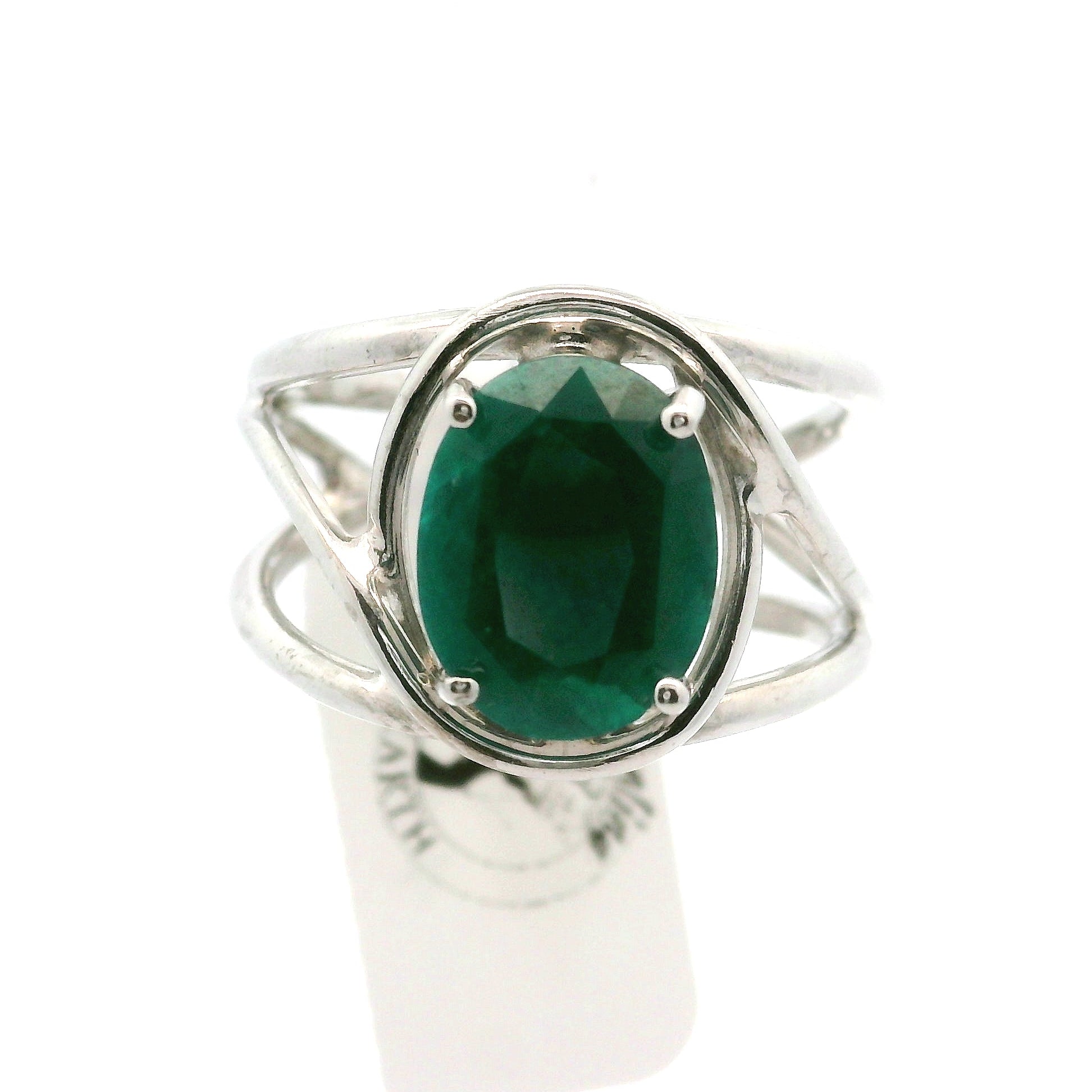 Dioptase Cuff Ring, Adjustable .925 Silver Emotional Balance, Healthy Relationships and Love