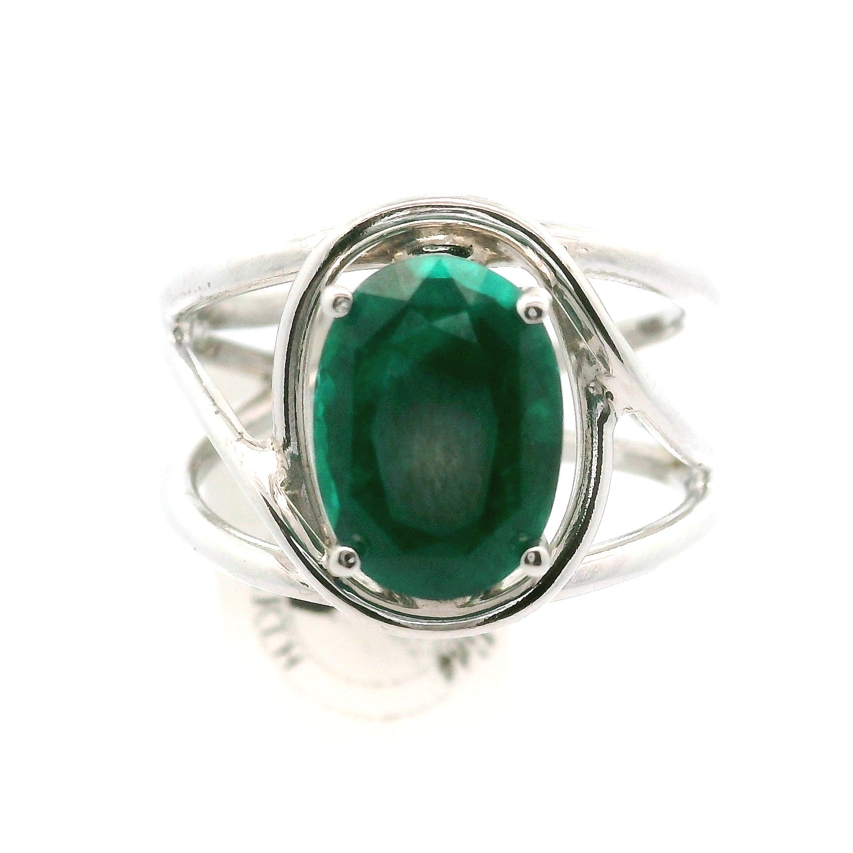 Dioptase Cuff Ring, Adjustable .925 Silver Emotional Balance, Healthy Relationships and Love