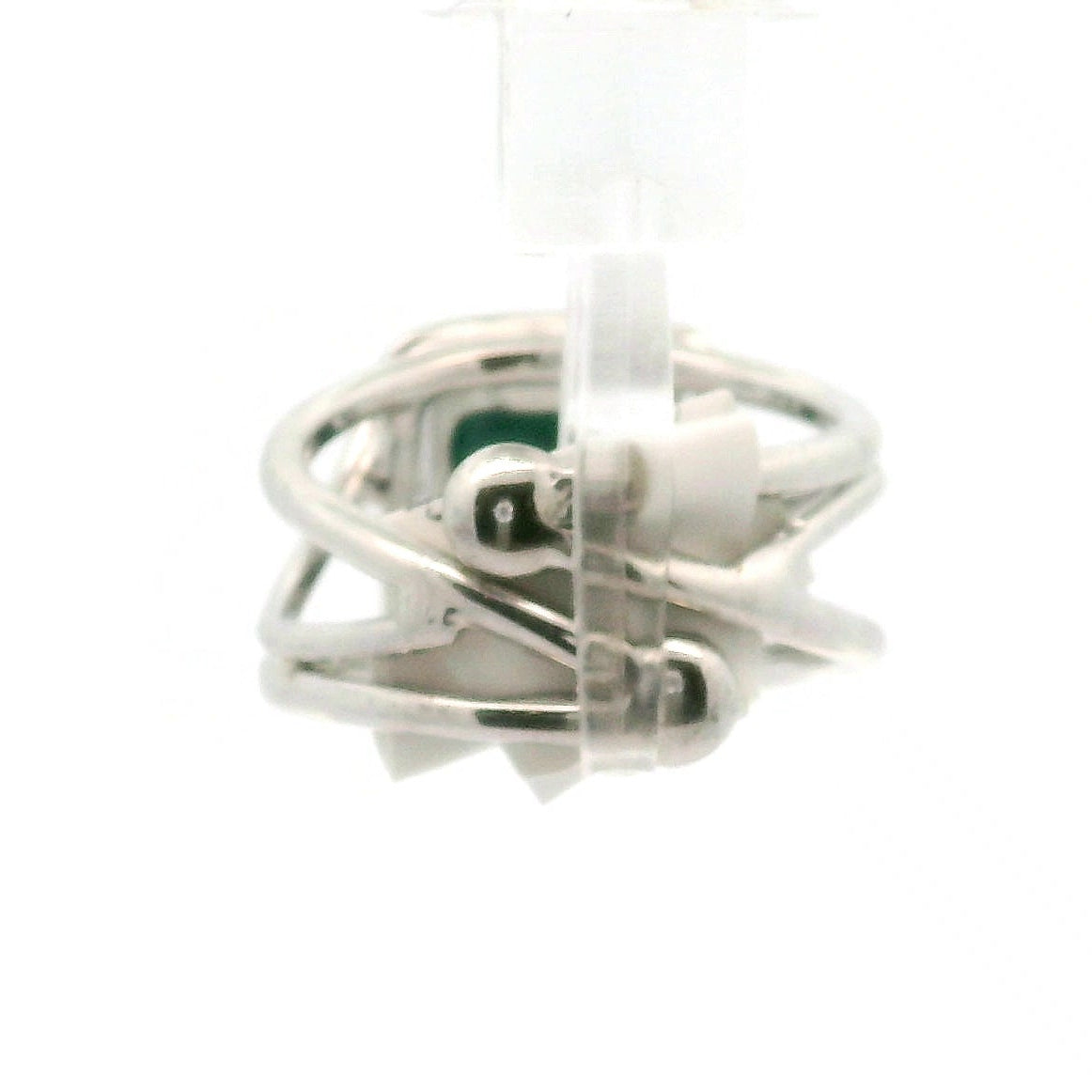 Dioptase Cuff Ring, Adjustable .925 Silver Emotional Balance, Healthy Relationships and Love