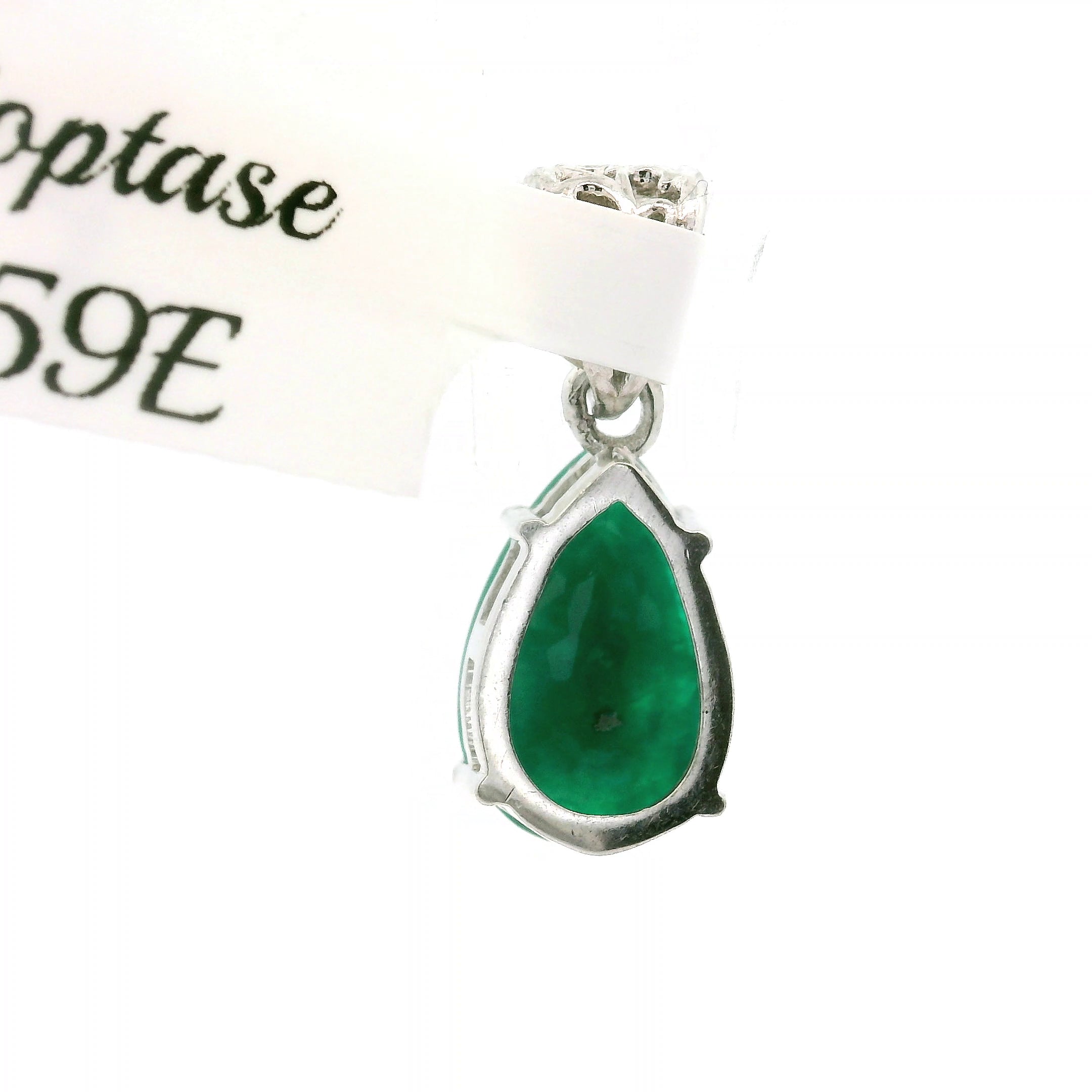 Dioptase Pendant in .925 Silver for Emotional Balance, Healthy Relationships and Love