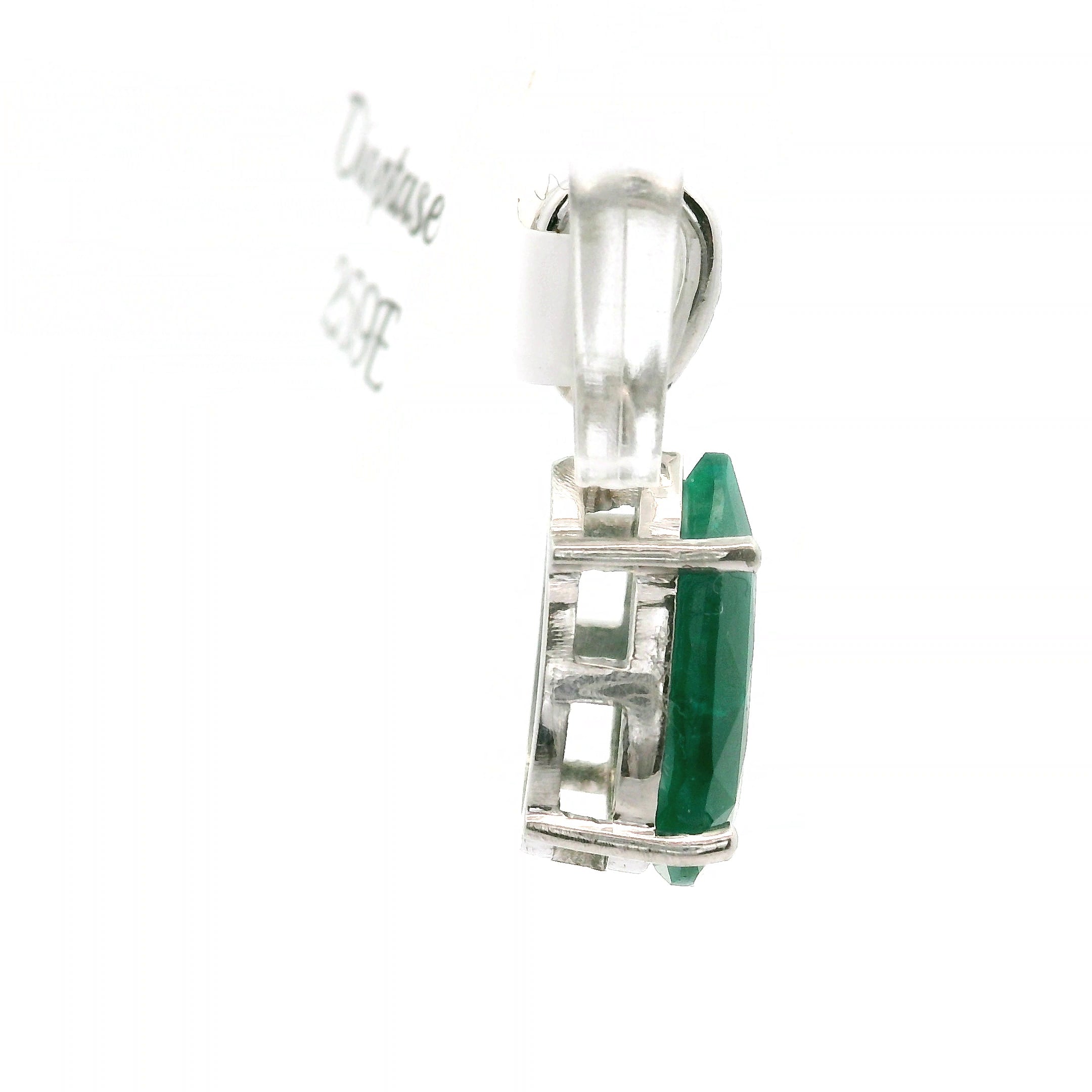 Dioptase Pendant in .925 Silver for Emotional Balance, Healthy Relationships and Love