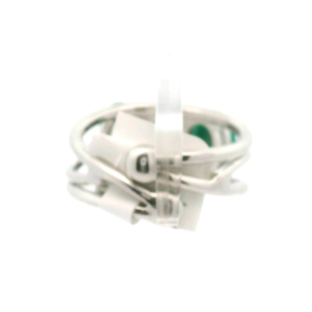 Triple Stone Dioptase Cuff Ring, Adjustable .925 Silver Emotional Balance, Healthy Relationships and Love