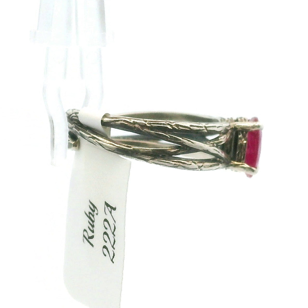 Bad Witch Ruby Cuff Ring .925 Silver for Empowerment, Love and Passion