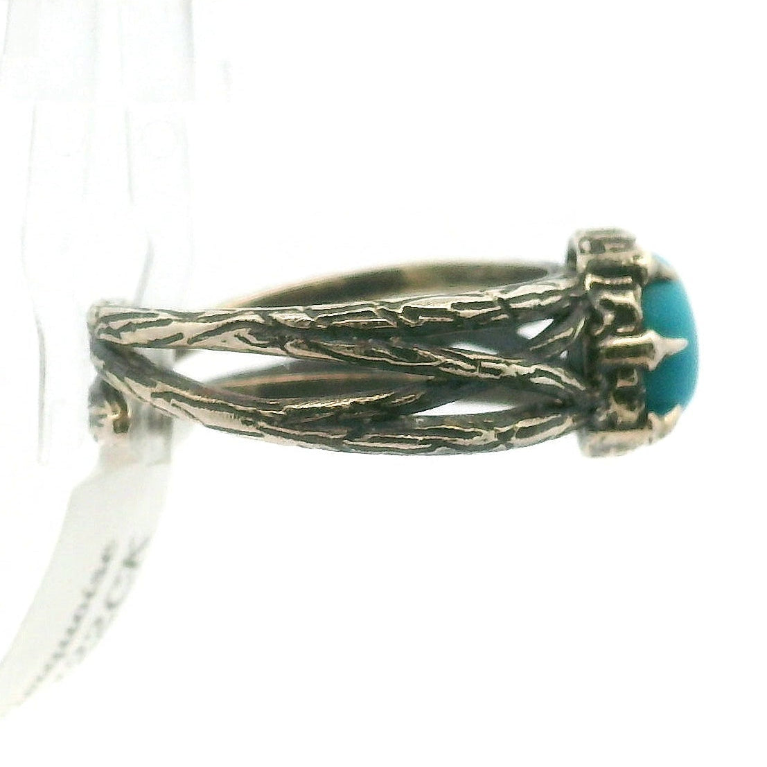 Turquoise Bad Witch Cuff Ring 925 Silver for Good Luck, Prosperity and Protection