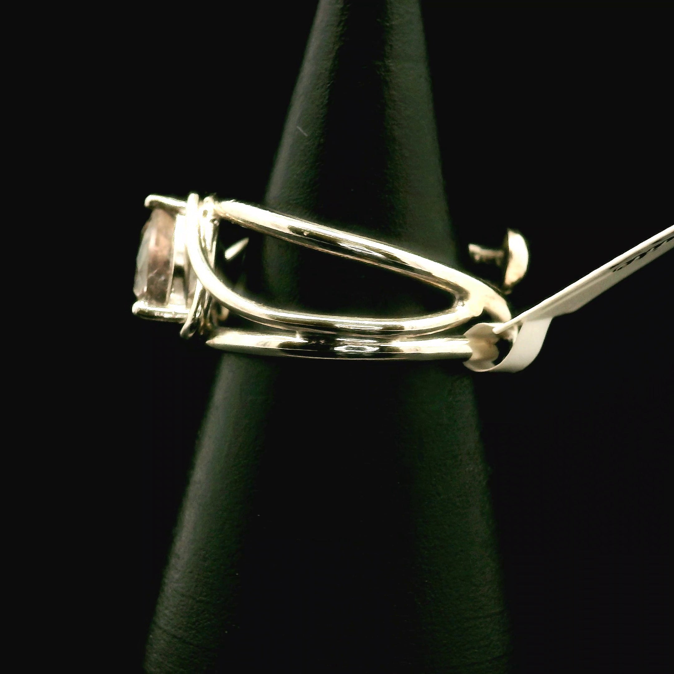 Ethiopian Fluorite Cuff Ring .925 Silver for Clarity and Focus