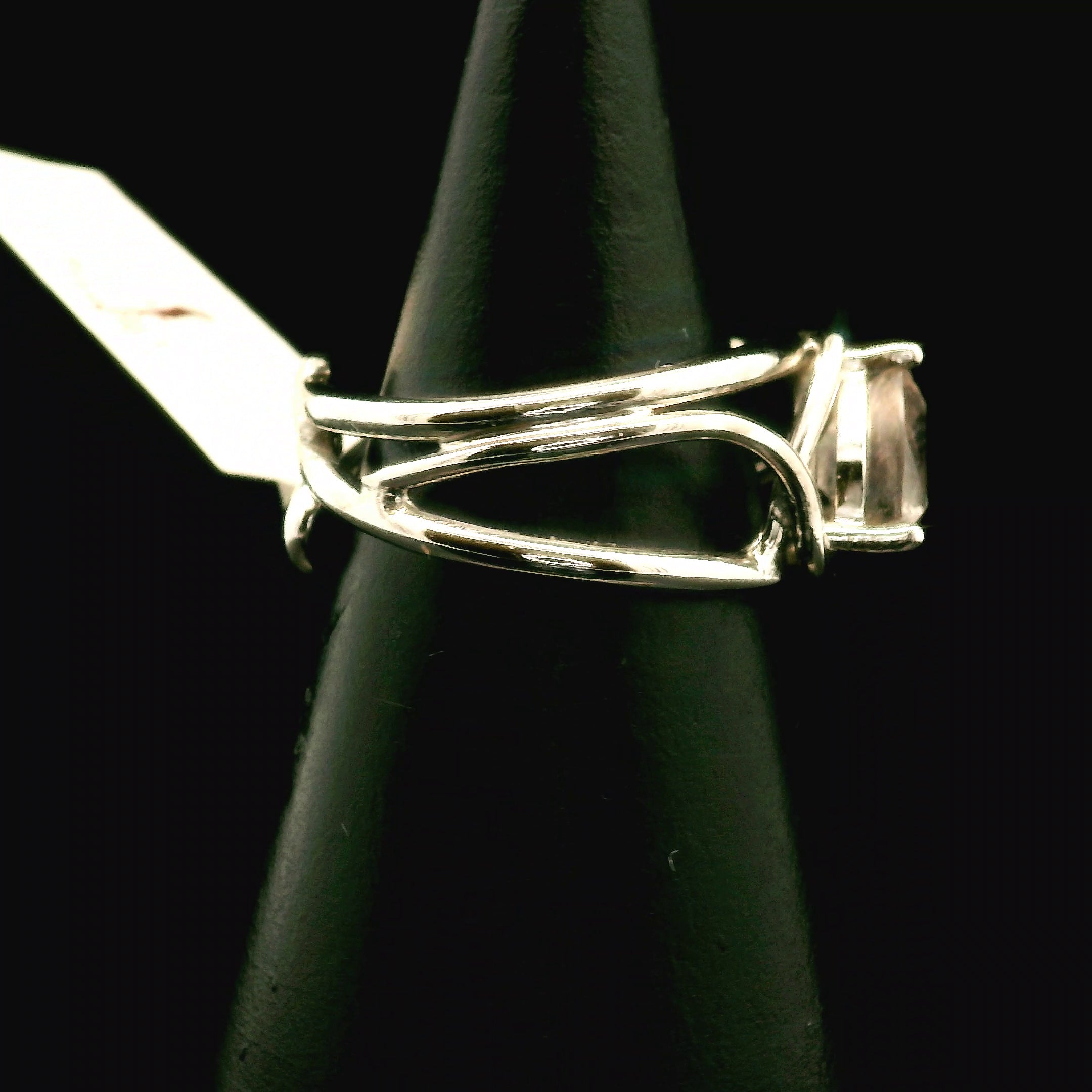 Ethiopian Fluorite Cuff Ring .925 Silver for Clarity and Focus