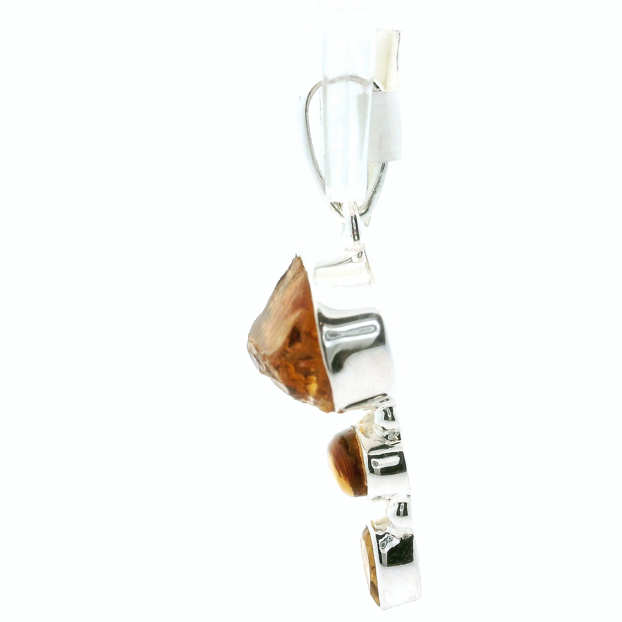 Citrine Multi-Stone Pendant .925 Silver for Abundance, Good Luck and Positivity