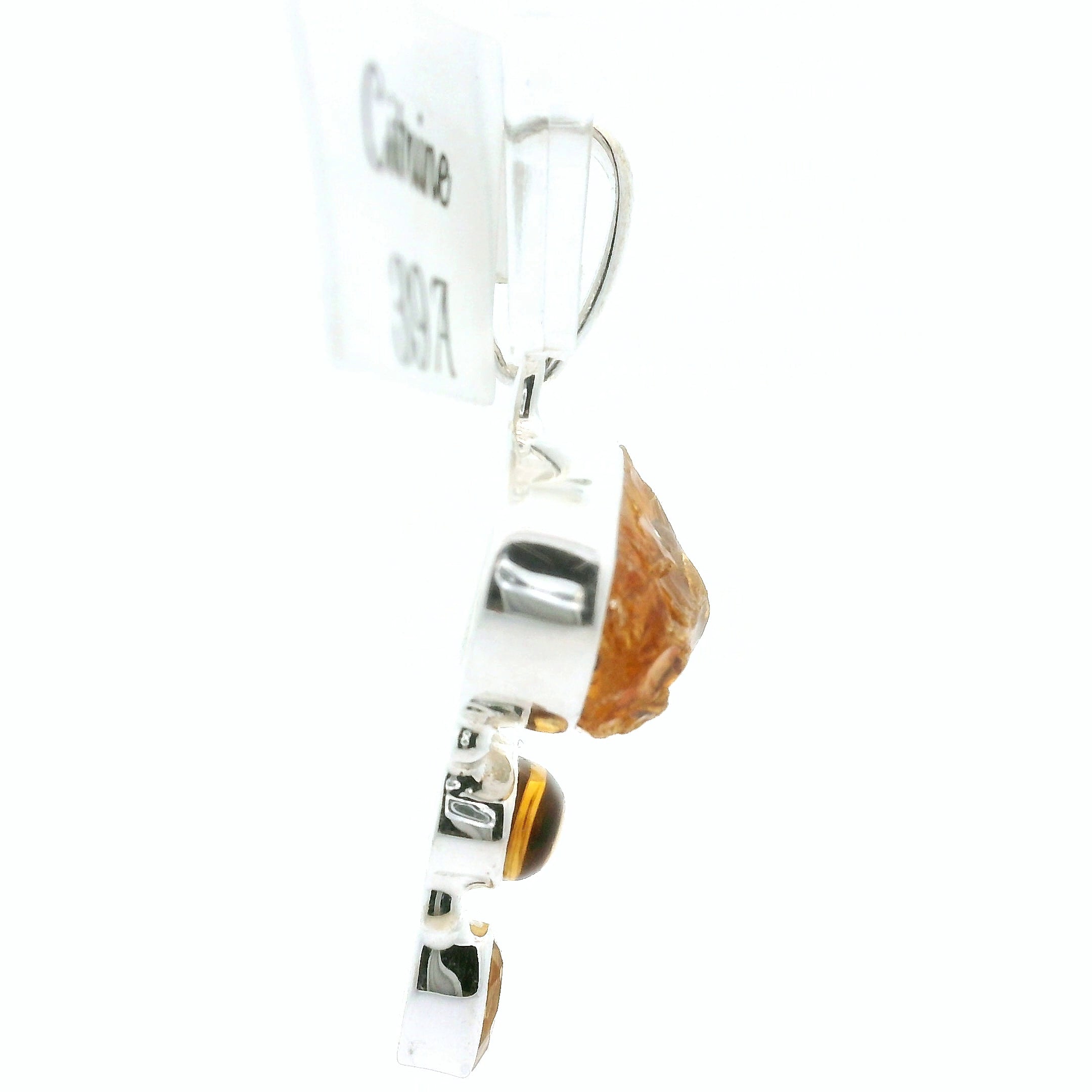 Citrine Multi-Stone Pendant .925 Silver for Abundance, Good Luck and Positivity