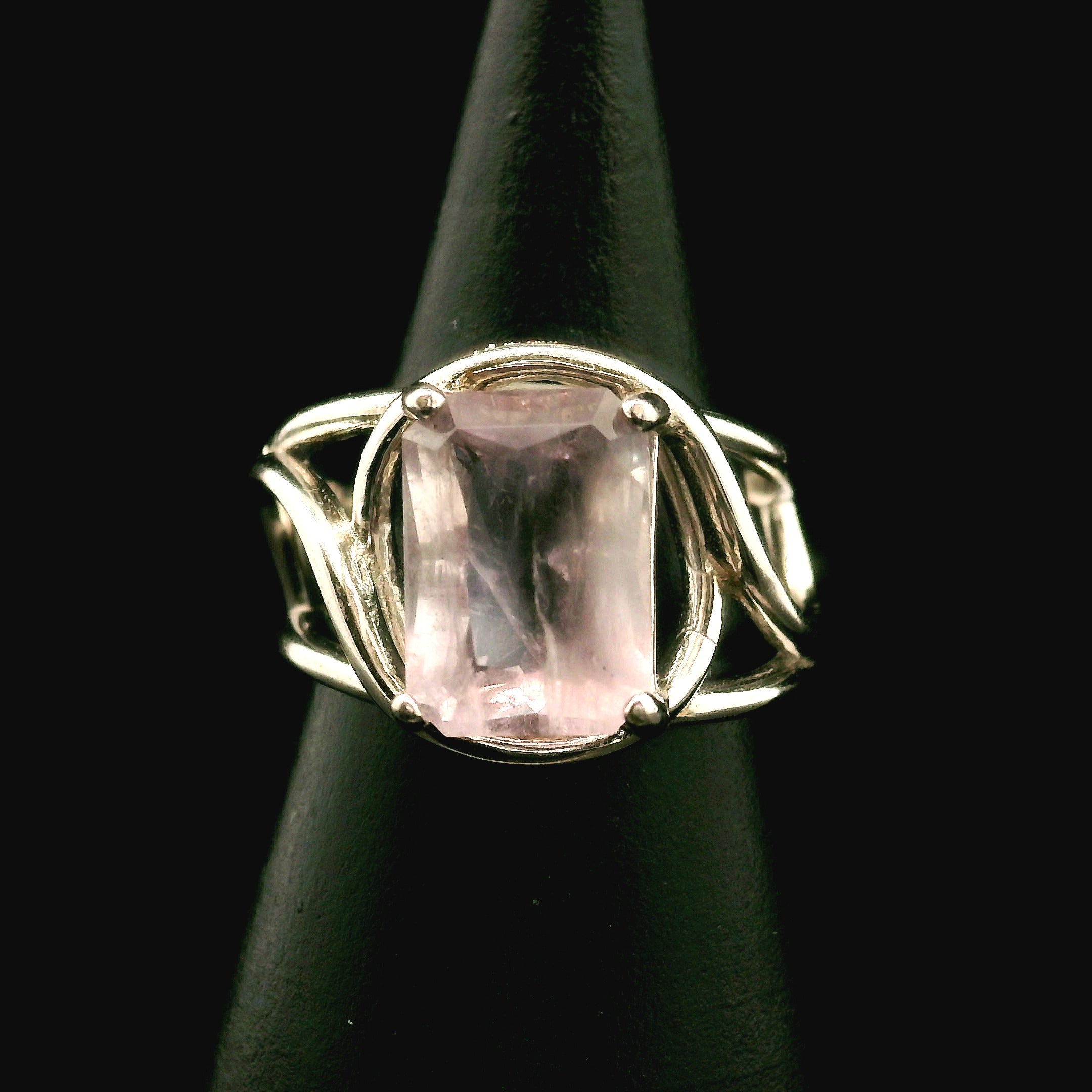 Ethiopian Fluorite Cuff Ring .925 Silver for Clarity and Focus