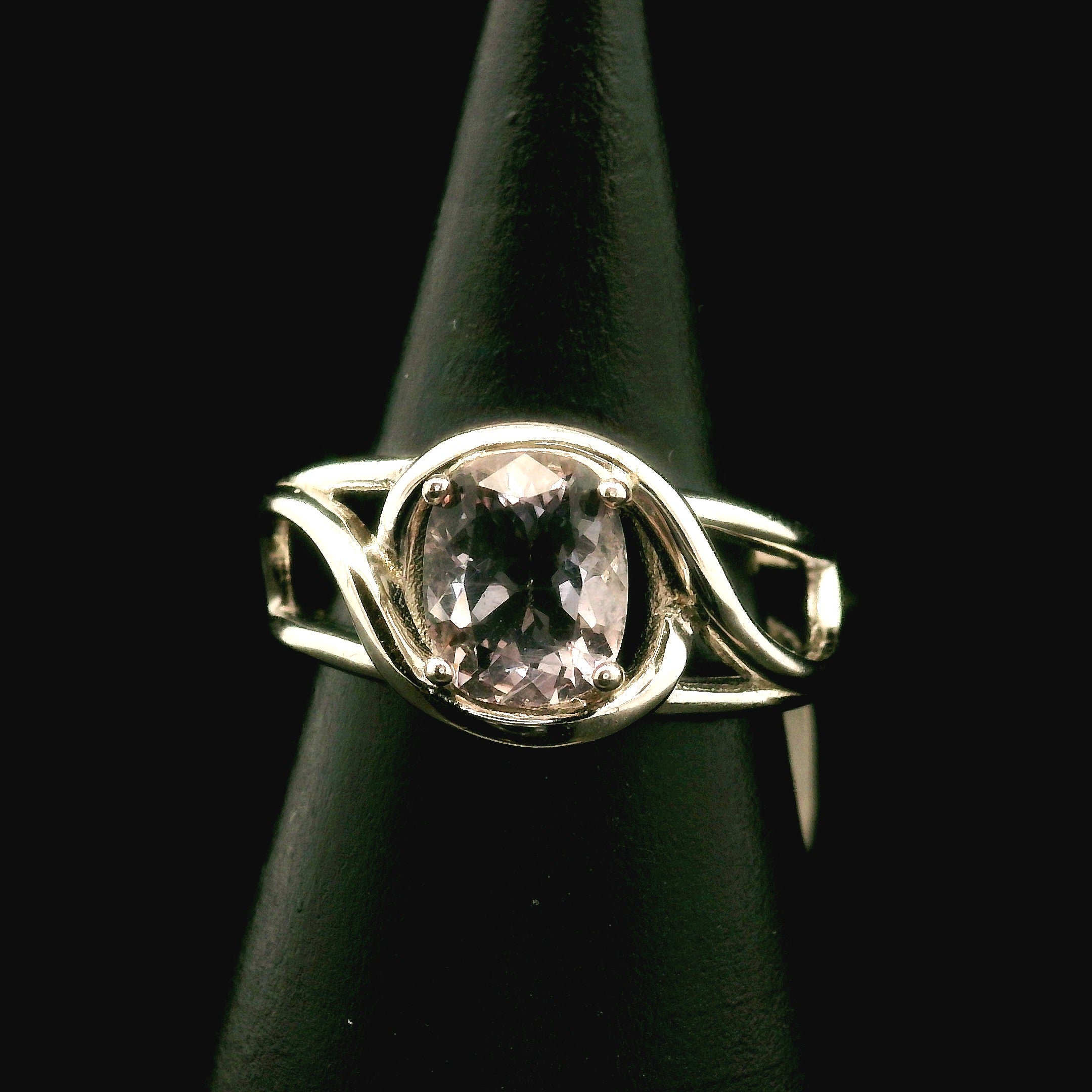 Ethiopian Fluorite Cuff Ring .925 Silver for Clarity and Focus