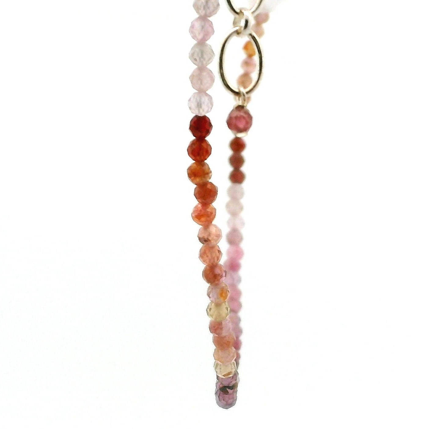 Multi Spinel Micro Faceted Necklace 925 Silver for Compassion & Loyalty