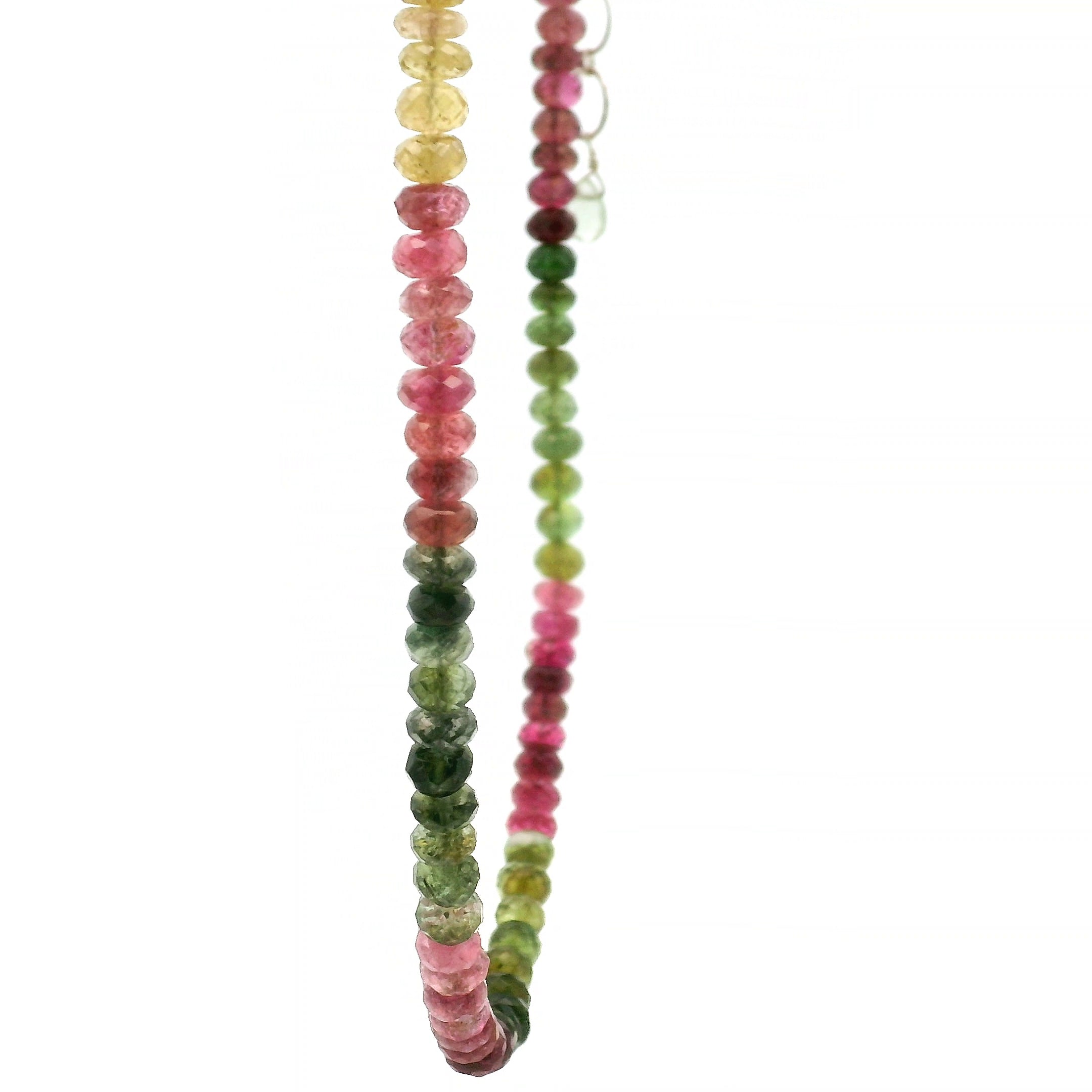 Multi Tourmaline Faceted Necklace 925 Silver for Harmony, Flow and Strength