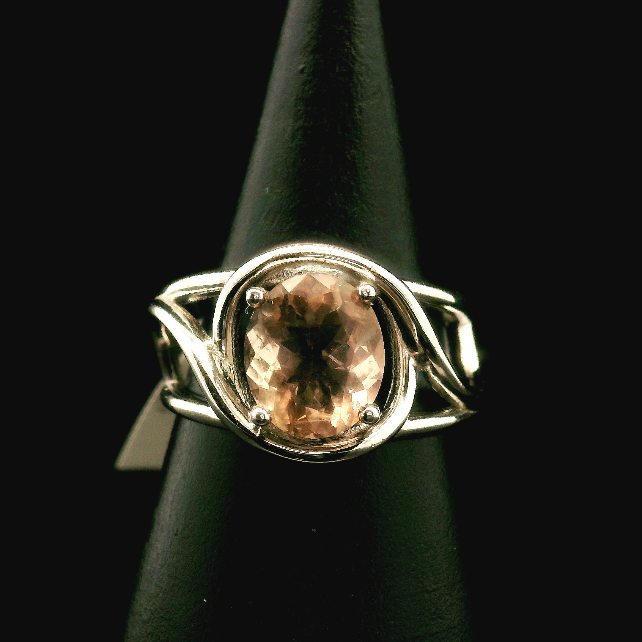 Ethiopian Fluorite Cuff Ring .925 Silver for Clarity and Focus