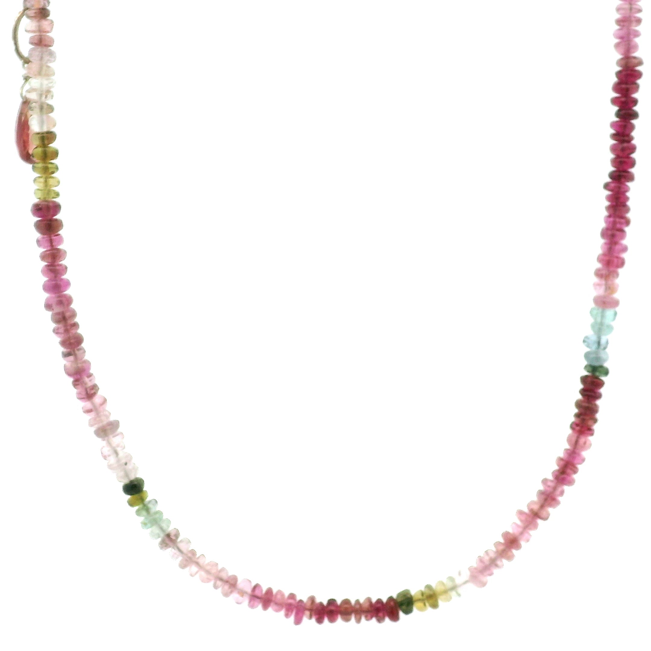 Multi Tourmaline Faceted Necklace 925 Silver for Harmony, Flow and Strength