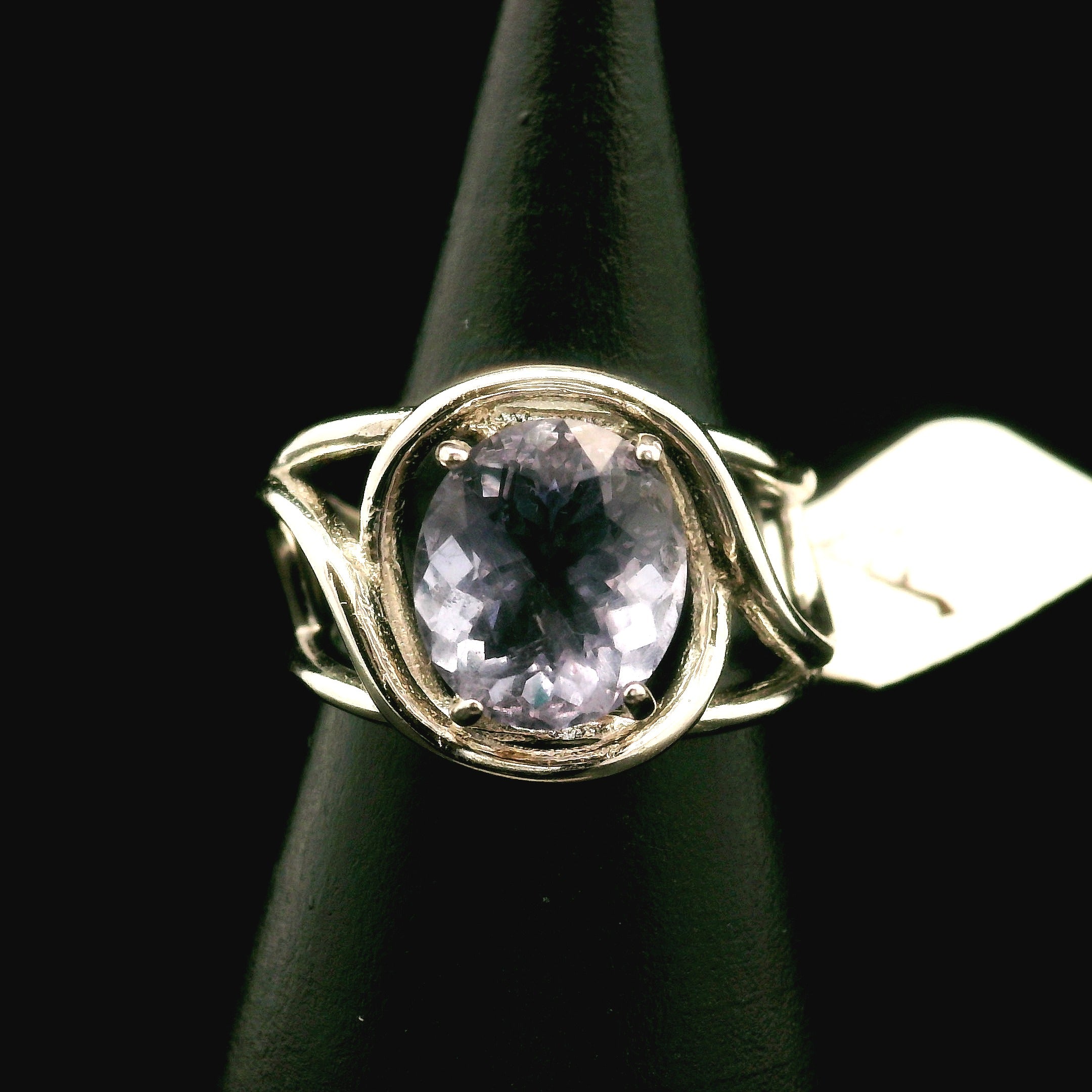 Ethiopian Fluorite Cuff Ring .925 Silver for Clarity and Focus
