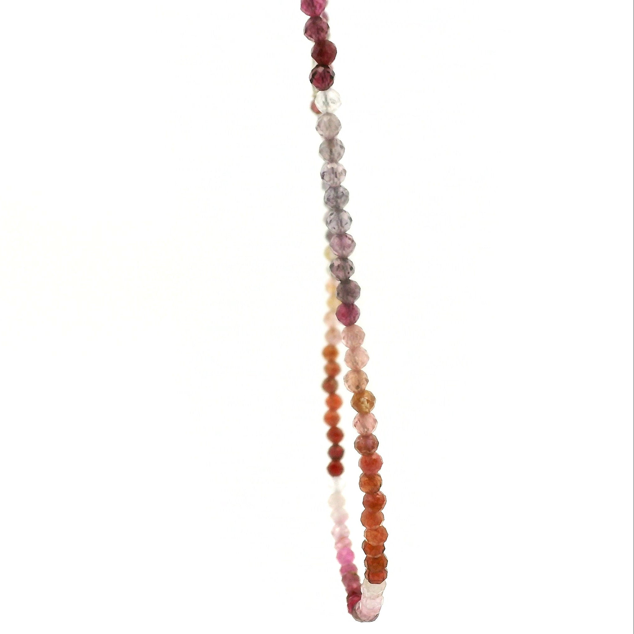 Multi Spinel Micro Faceted Necklace 925 Silver for Compassion & Loyalty