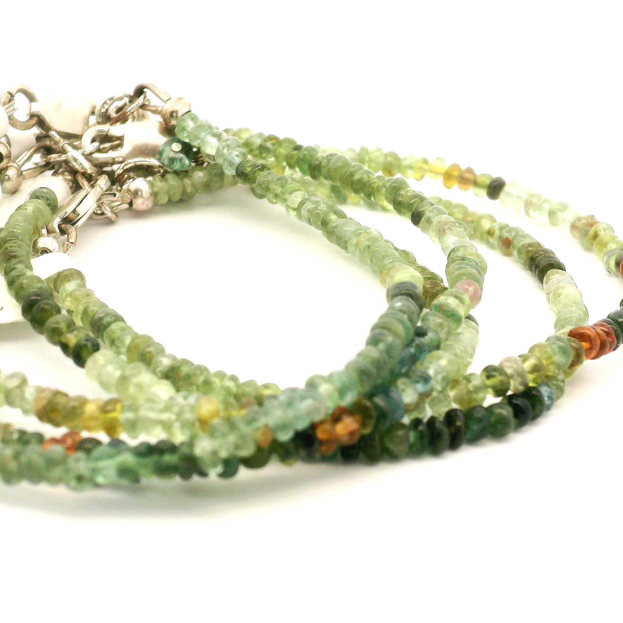 Multi Tourmaline Micro Bracelet 925 Silver for Positivity, Confidence and Self Love