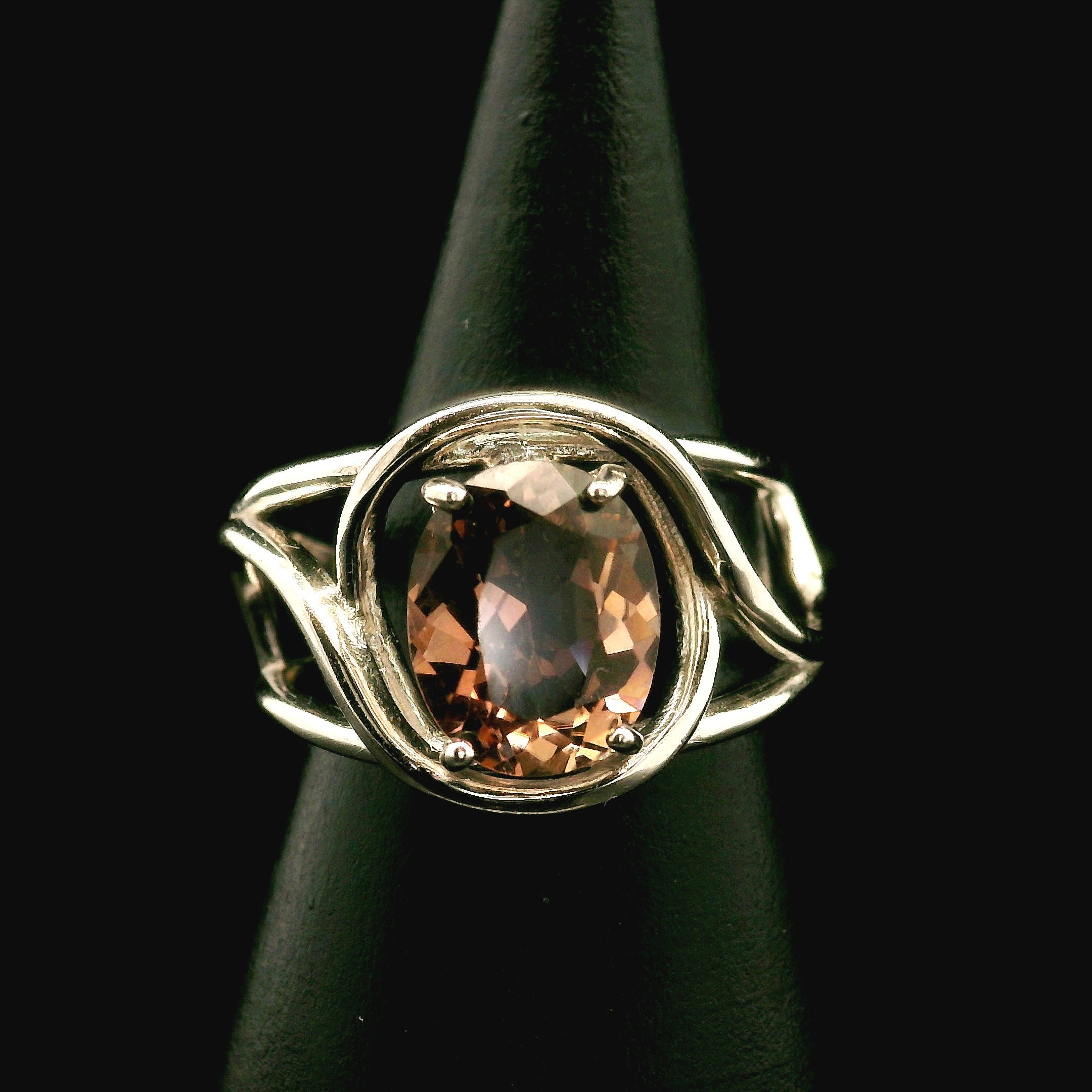 Ethiopian Fluorite Cuff Ring .925 Silver for Clarity and Focus