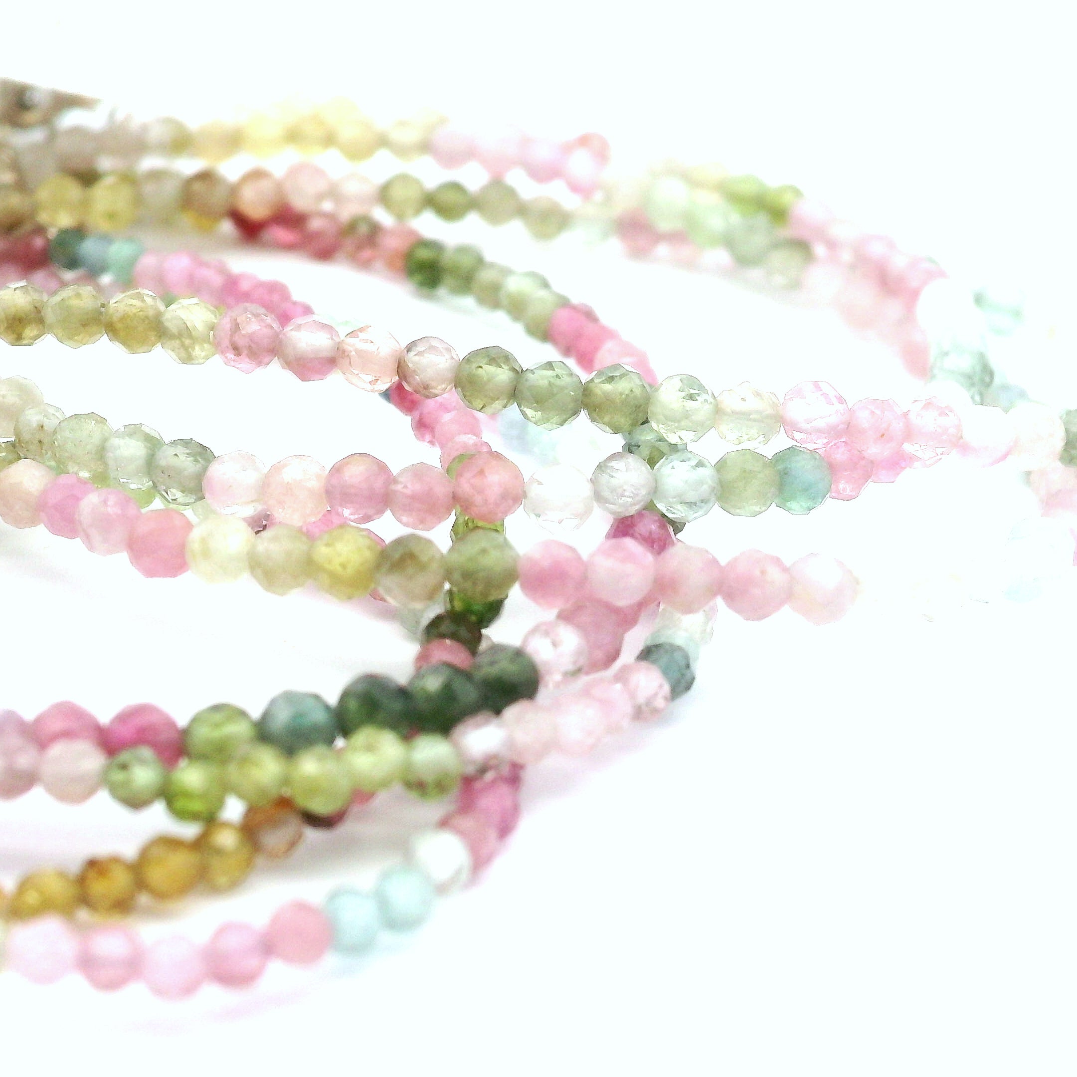 Multi Tourmaline Micro Bracelet 925 Silver for Positivity, Confidence and Self Love