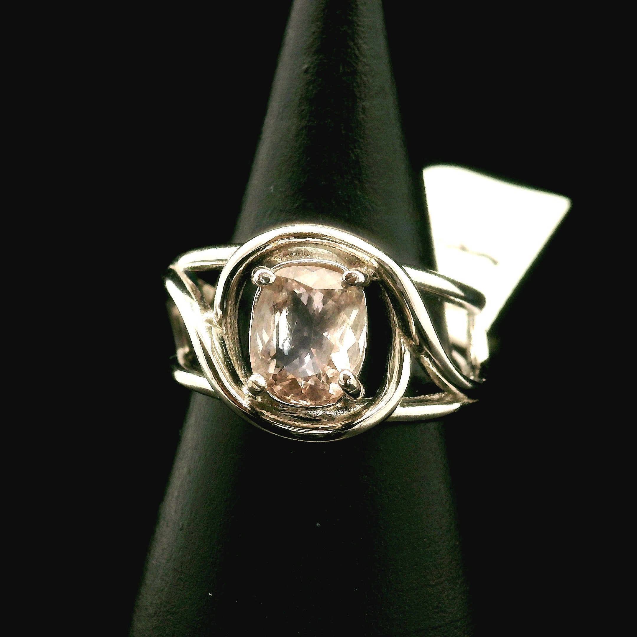 Ethiopian Fluorite Cuff Ring .925 Silver for Clarity and Focus