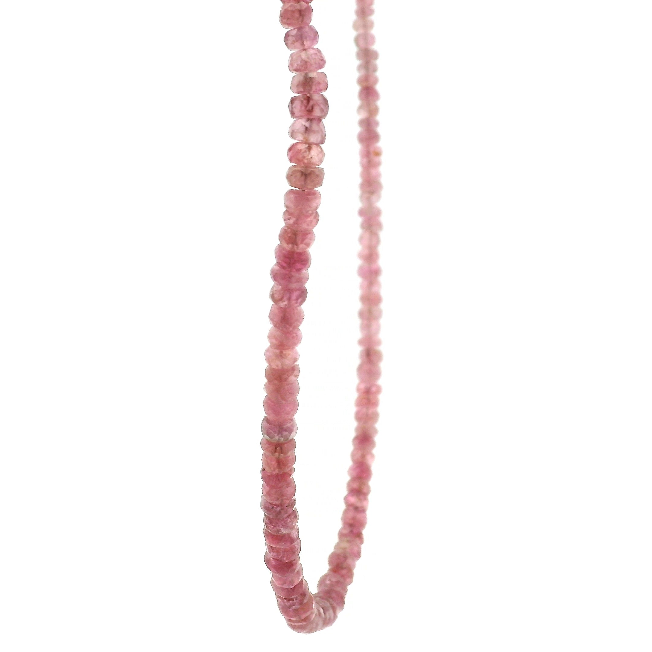 Pink Tourmaline Micro Faceted Necklace 925 Silver for Heart Healing, Kindness & Love