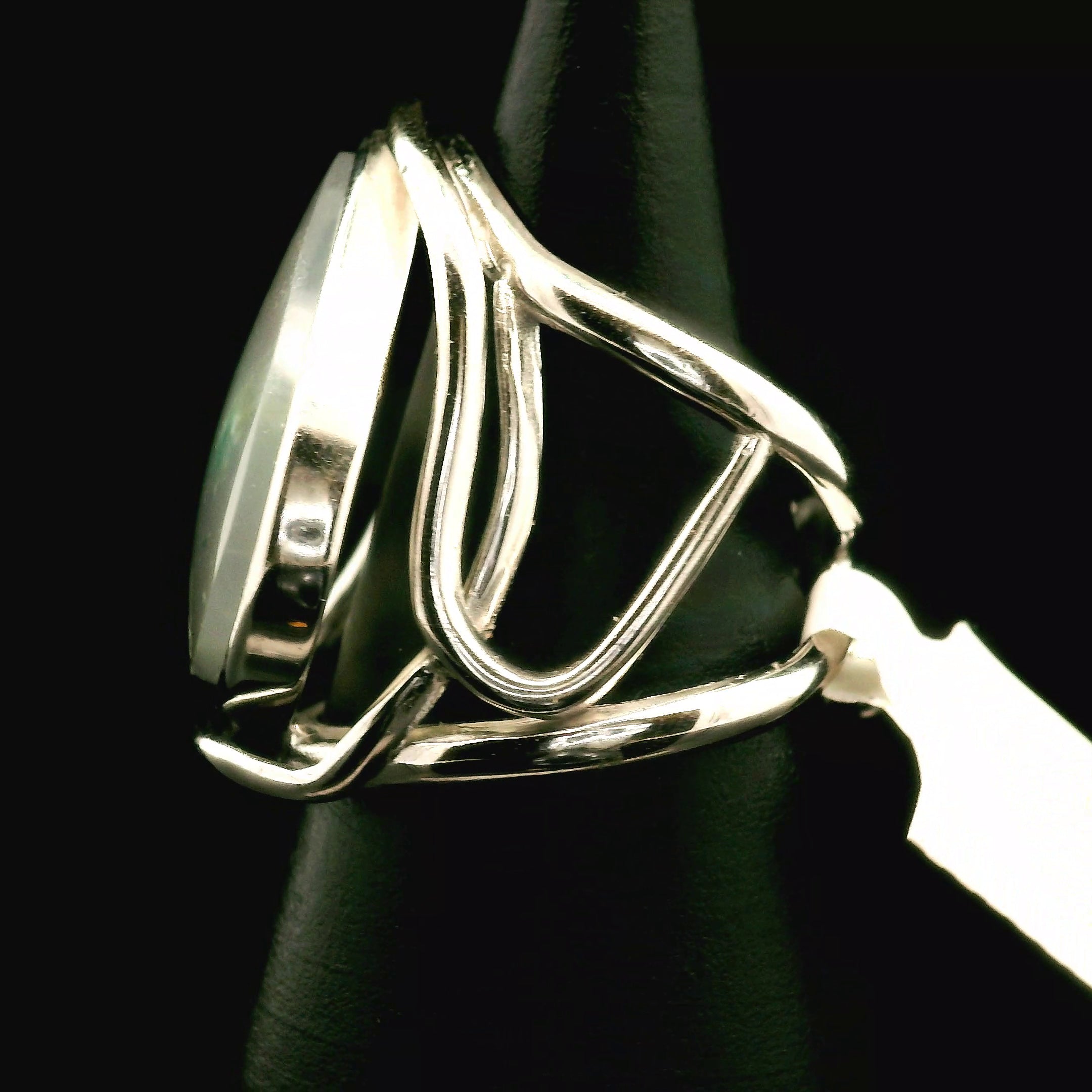 Gem Silica XL Cuff Ring .925 Silver for Empowerment, Harmony and Truth