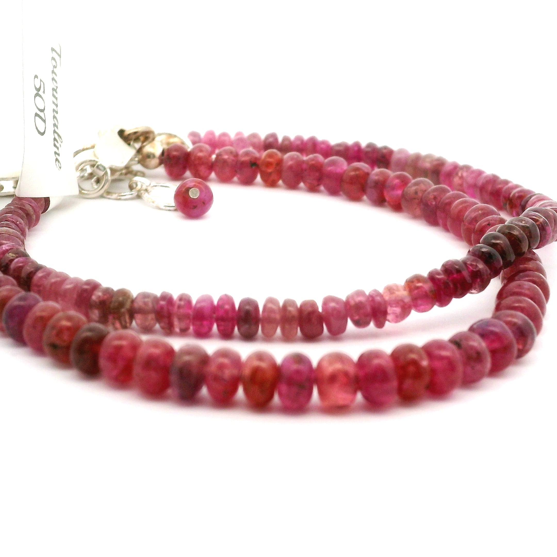 Pink Tourmaline Bracelet 925 Silver for Heart Healing, Kindness & Love